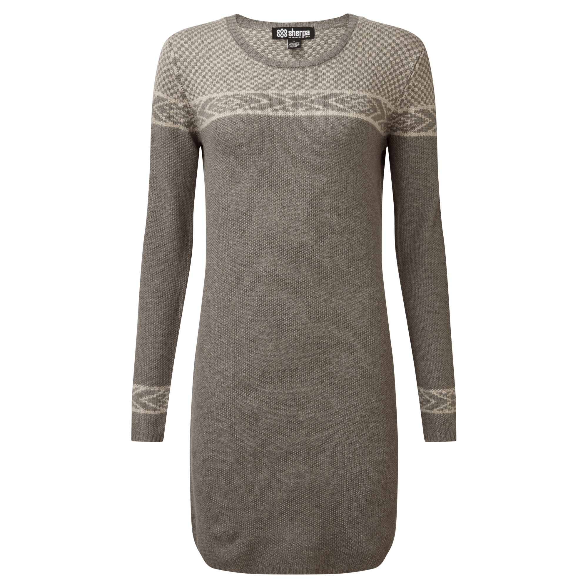 Kleid mit Maya-Textur – Maato-Grau