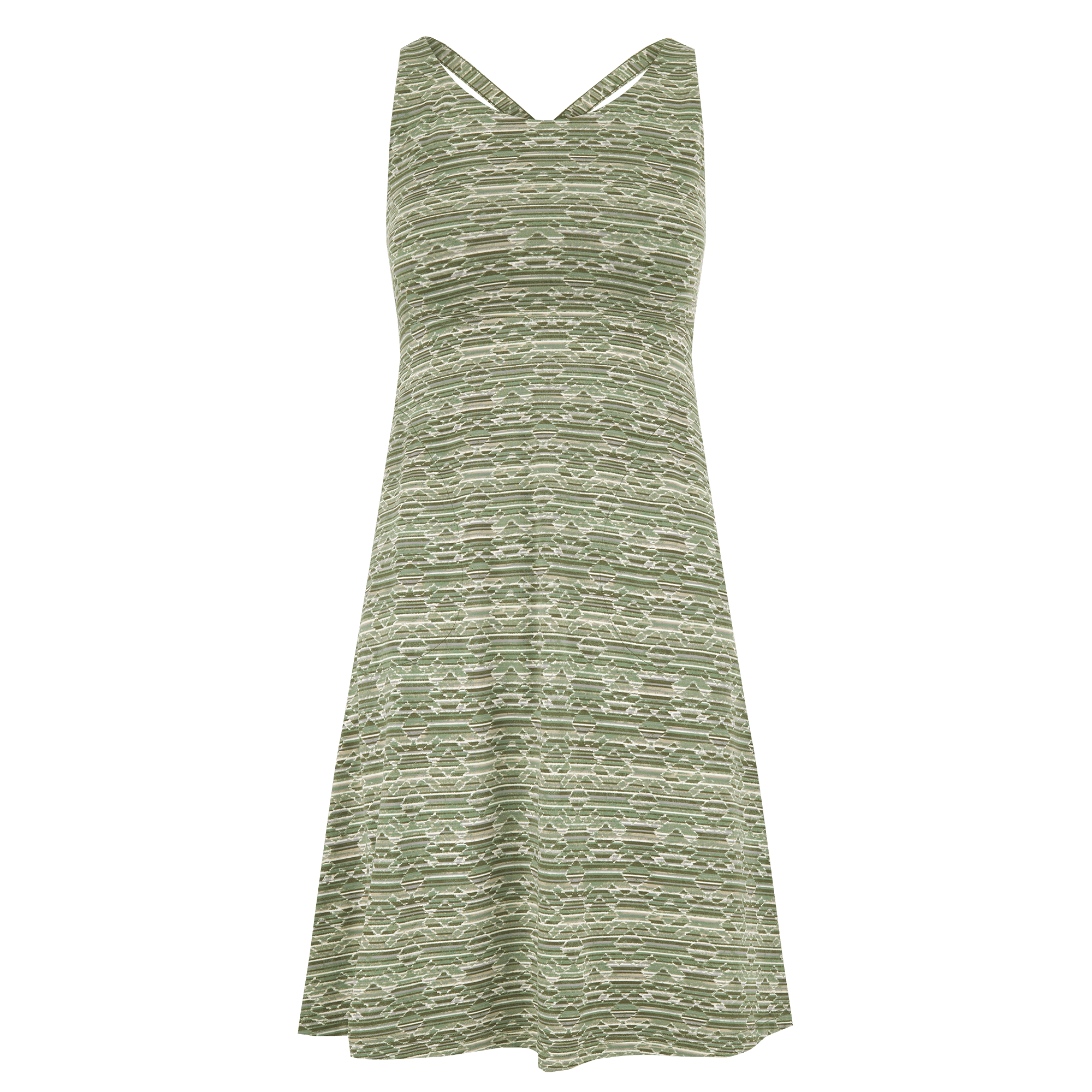 Neha Dress - Evergreen Tribal Geo