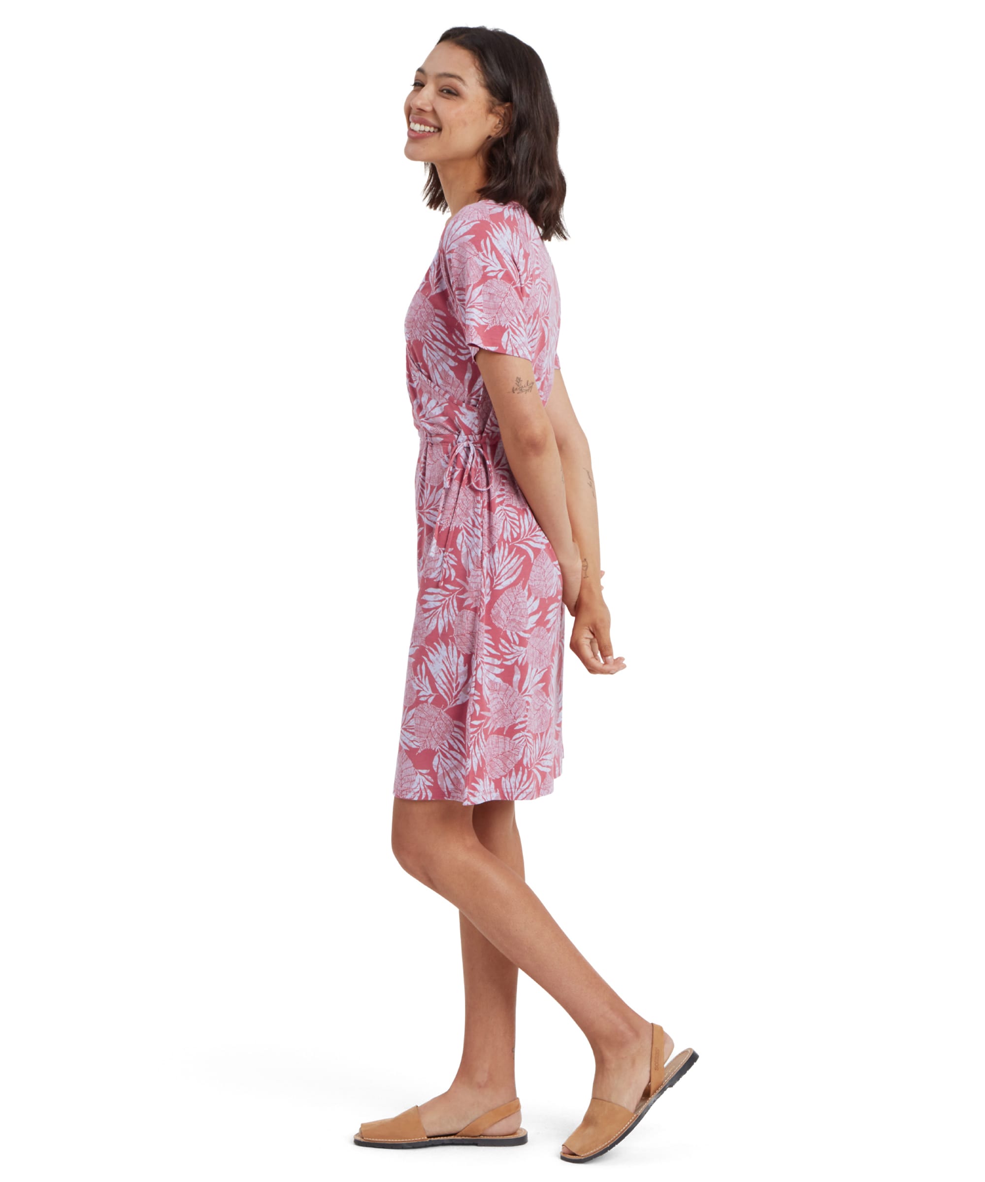 Neha Faux Wrap Dress - Rosie Bhodi Leaf