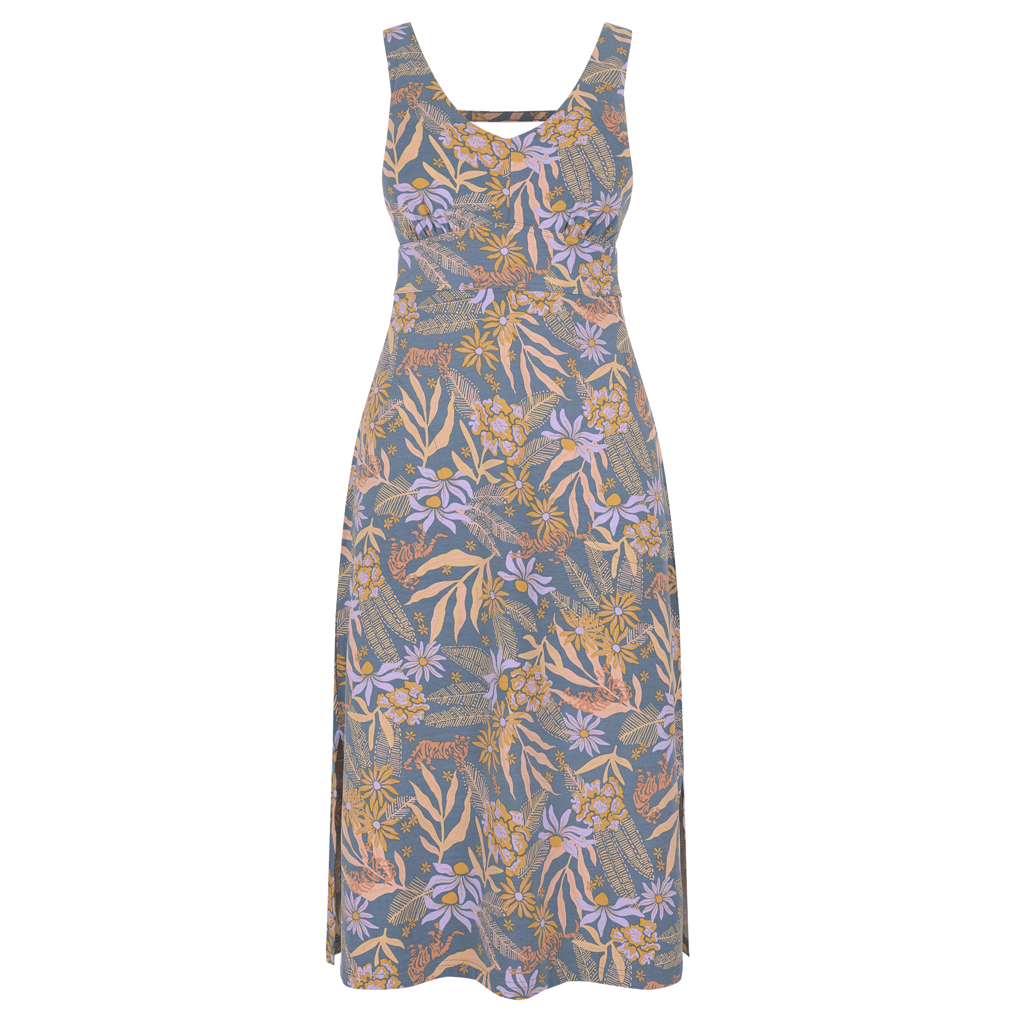 Neha Midi Dress - Haze Tiger Floral