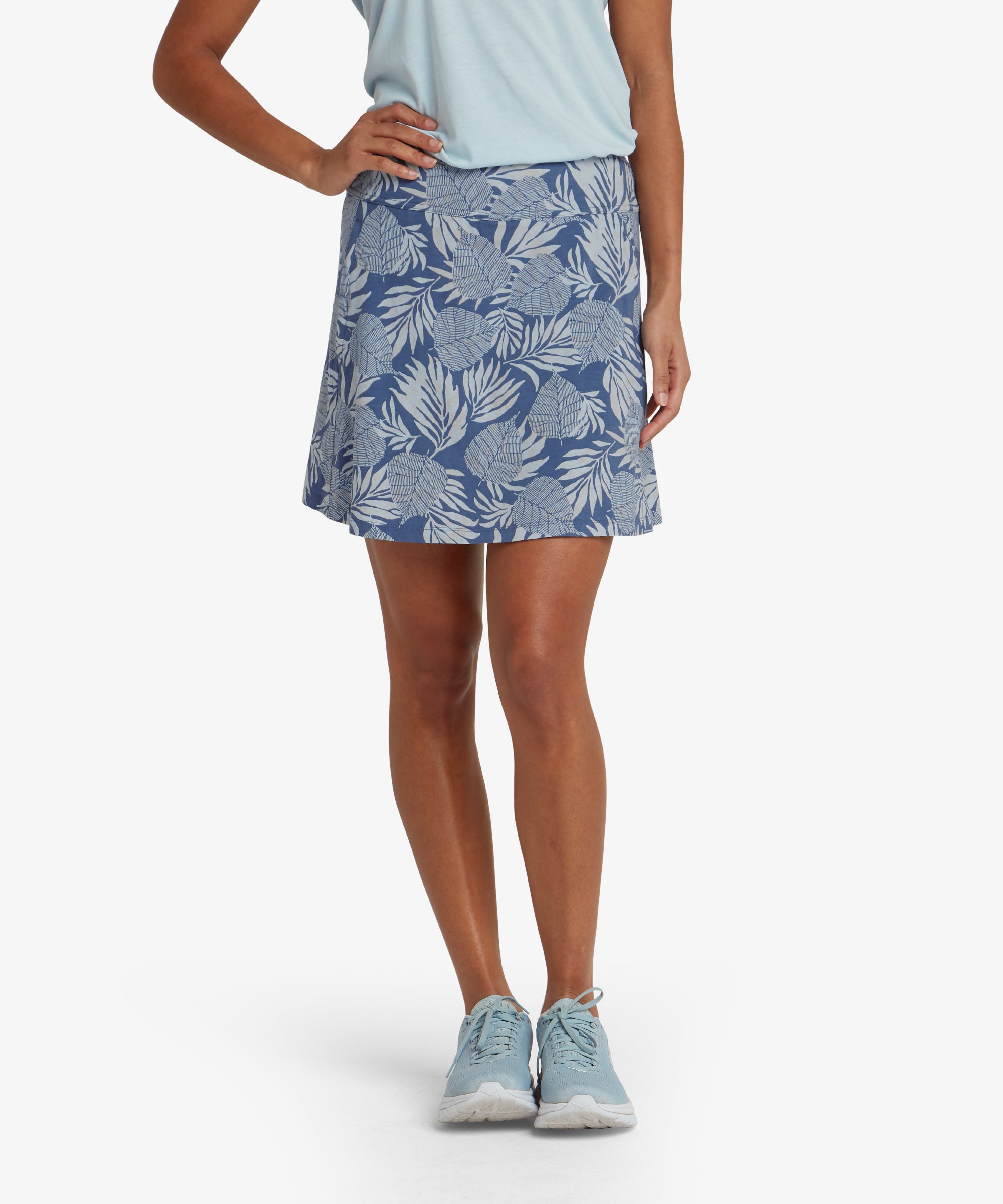 Neha Skort – Seaport Blue Bhodi Leaf