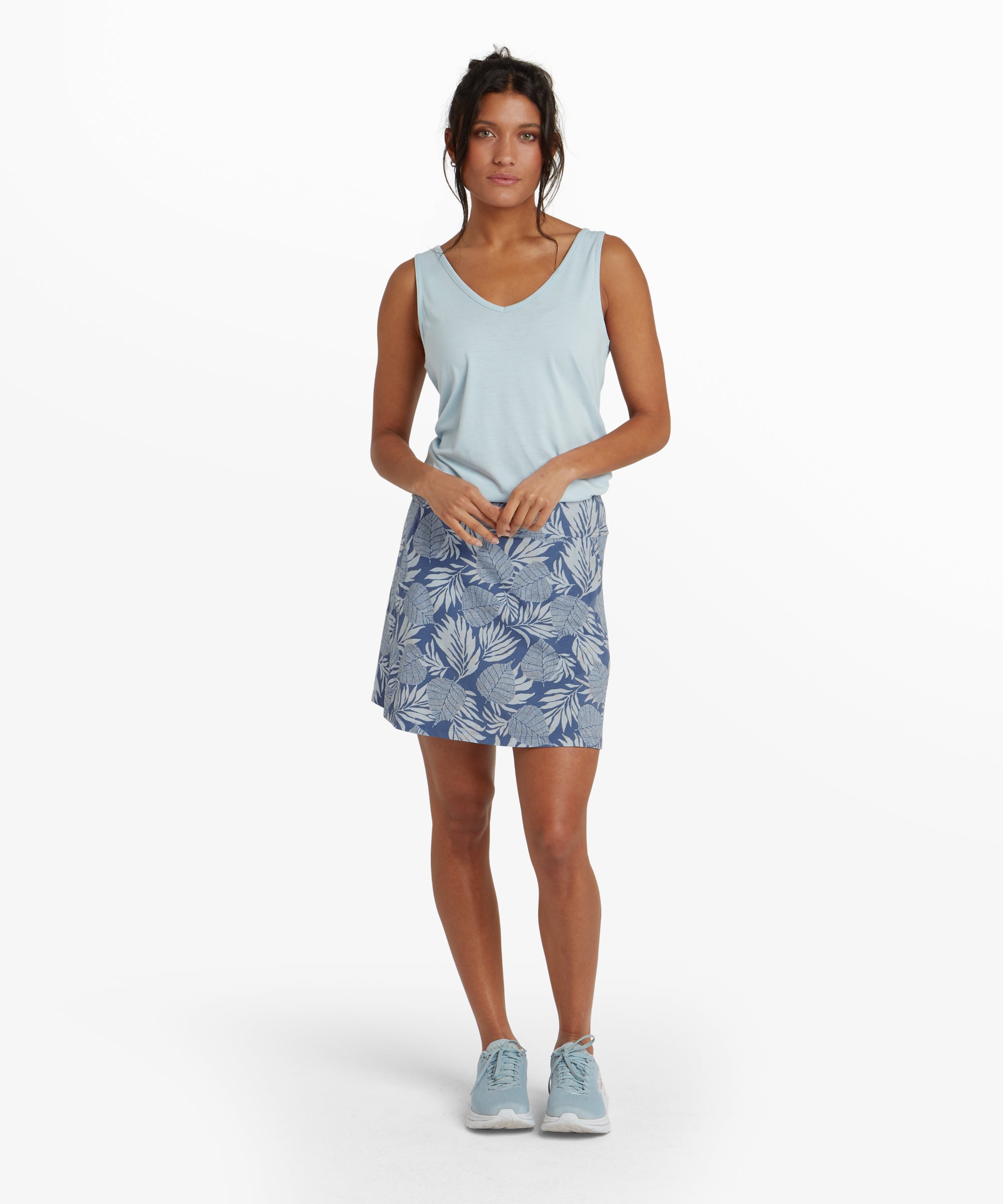 Neha Skort - Seaport Blue Bhodi Leaf