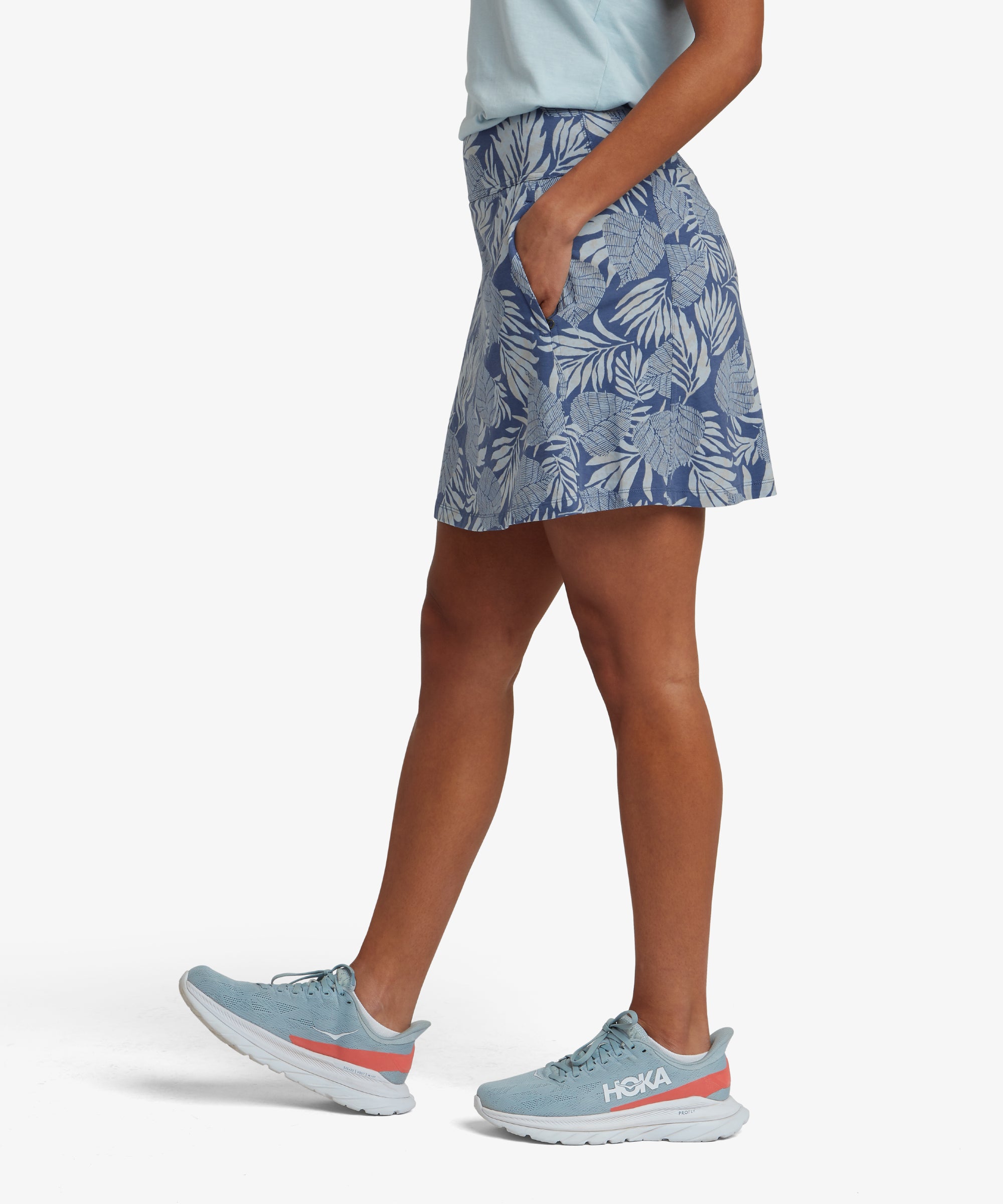 Neha Skort – Seaport Blue Bhodi Leaf