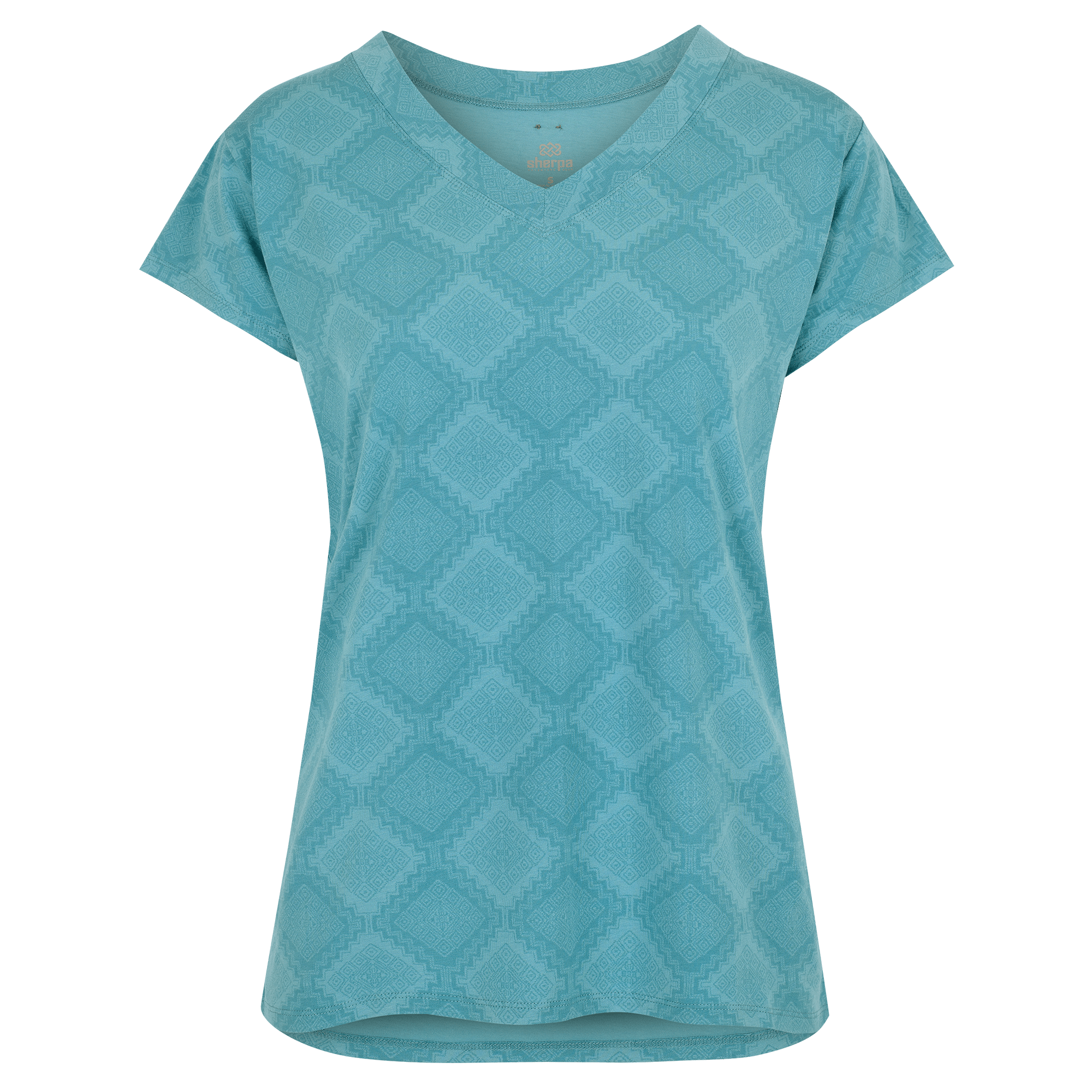 Sherpa Adventure Gear Neha V-Neck T-Shirt in Blue