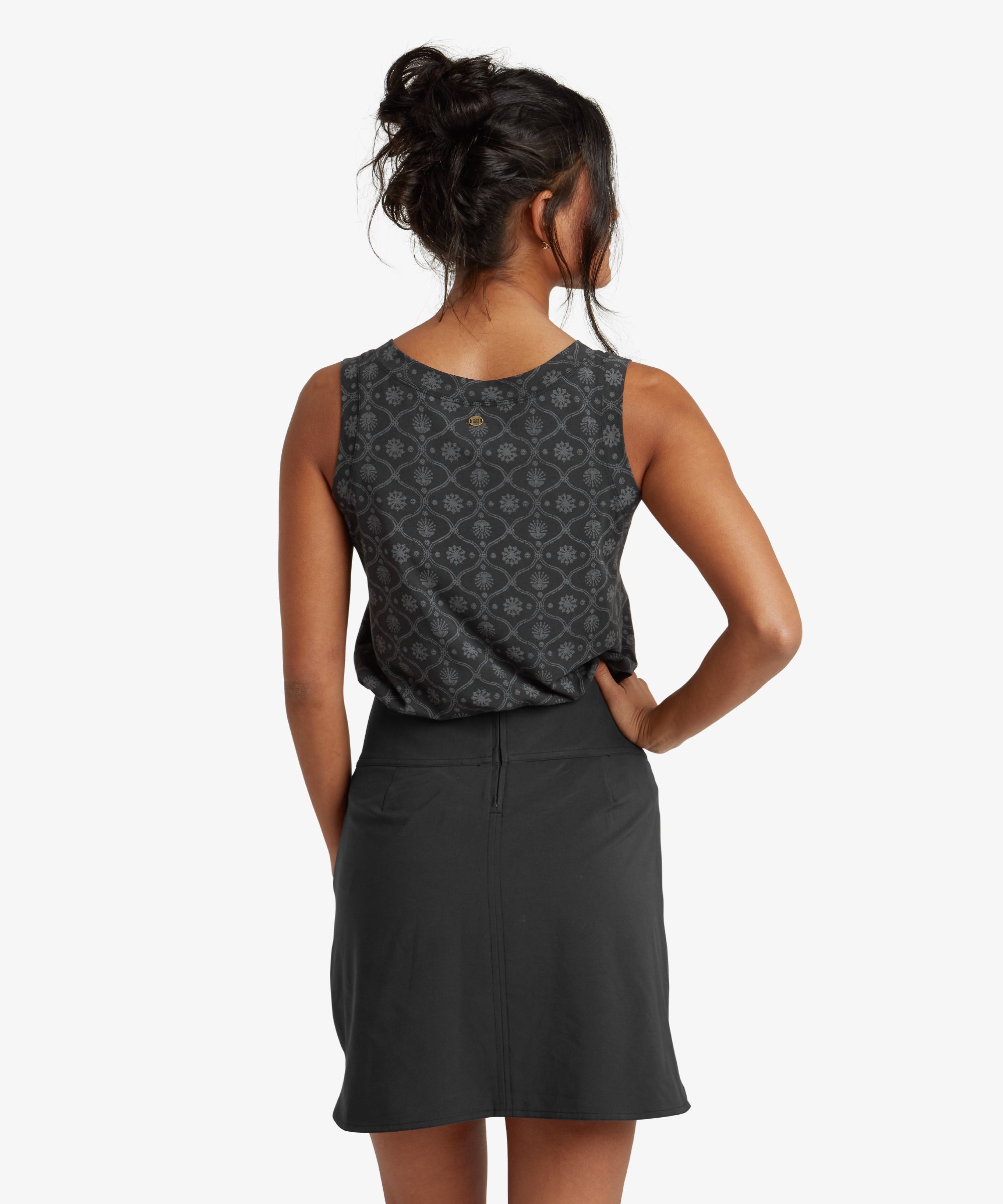 Neha V-Neck Tank Top - Black Sublime