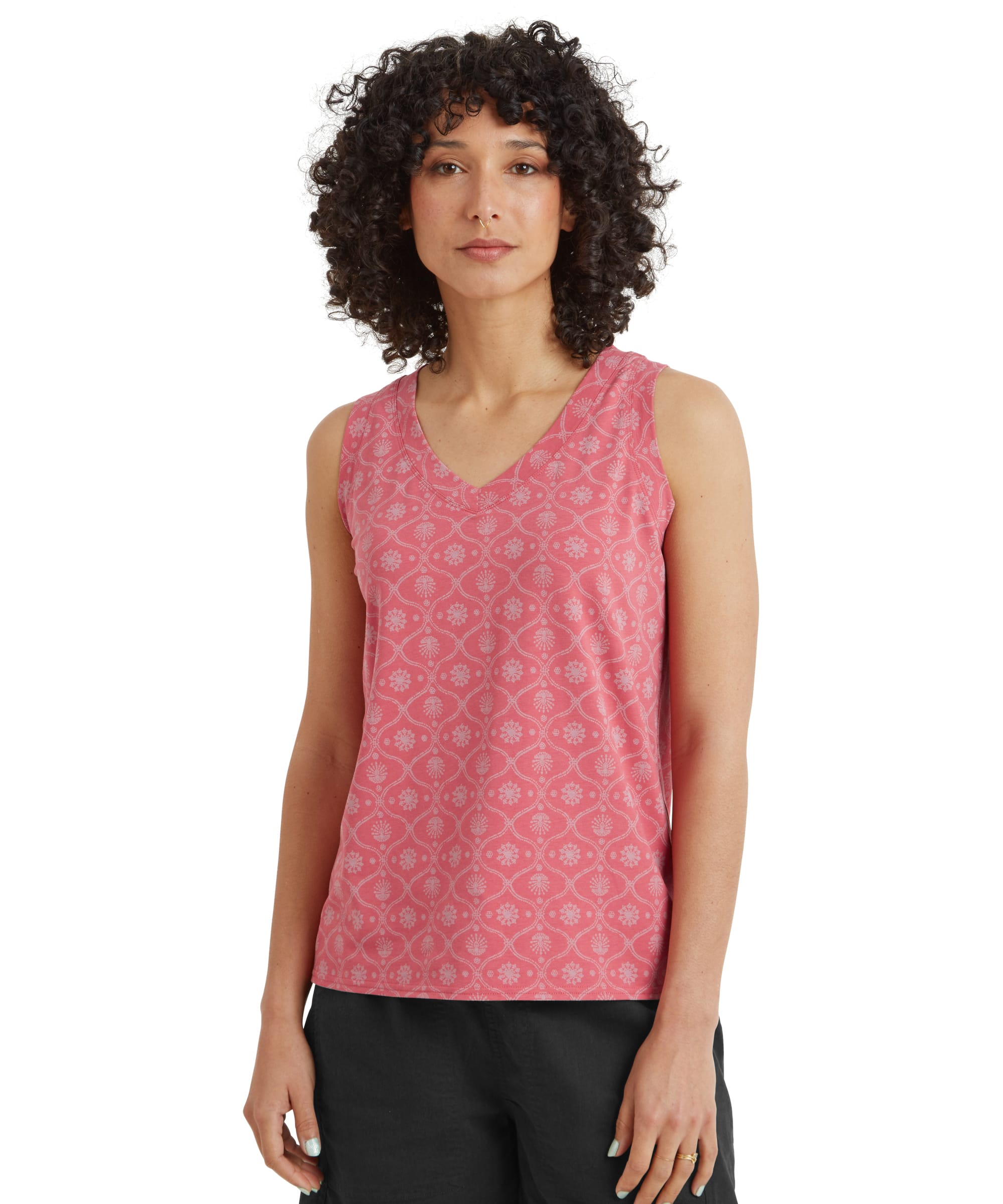 Neha V-Neck Tank Top - Rosie Sublime