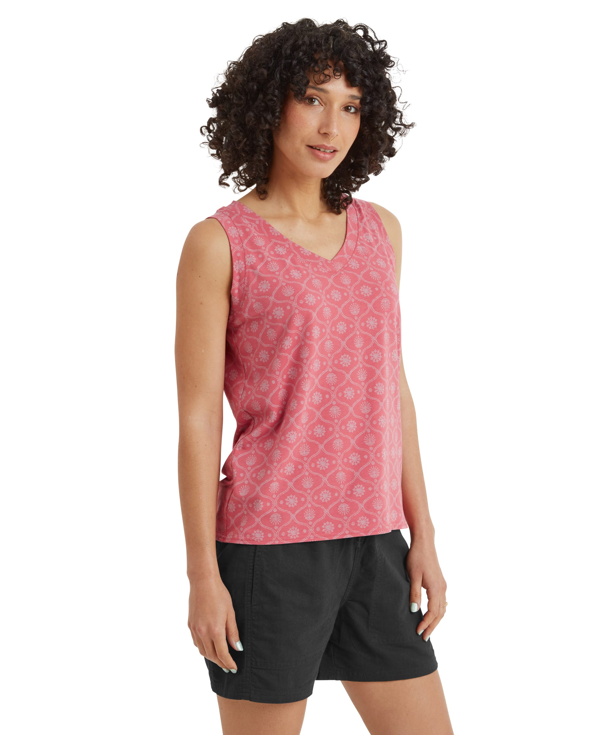 Neha V-Neck Tank Top - Rosie Sublime