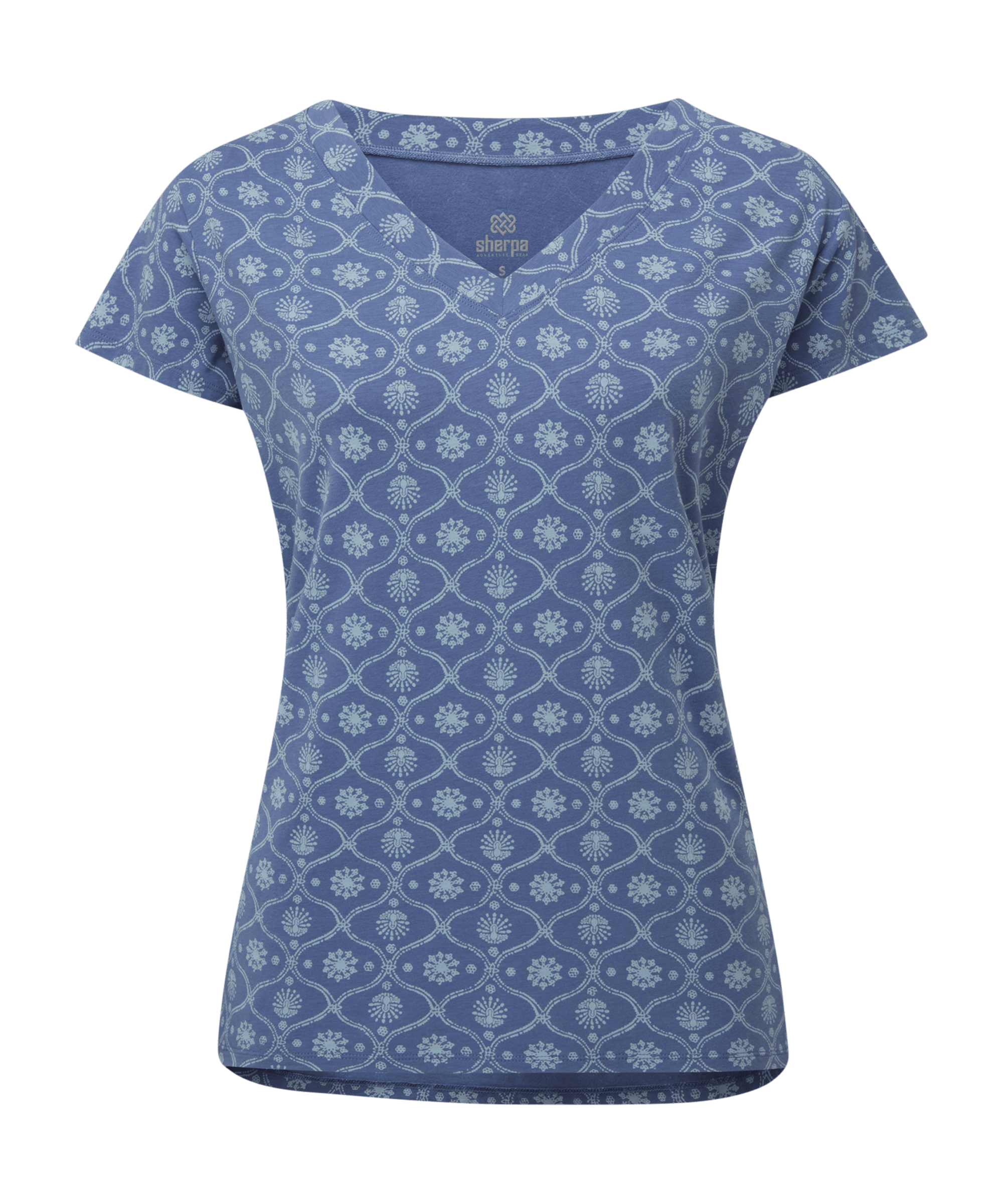 Sherpa Adventure Gear Women's Neha V-Neck Tee Blue