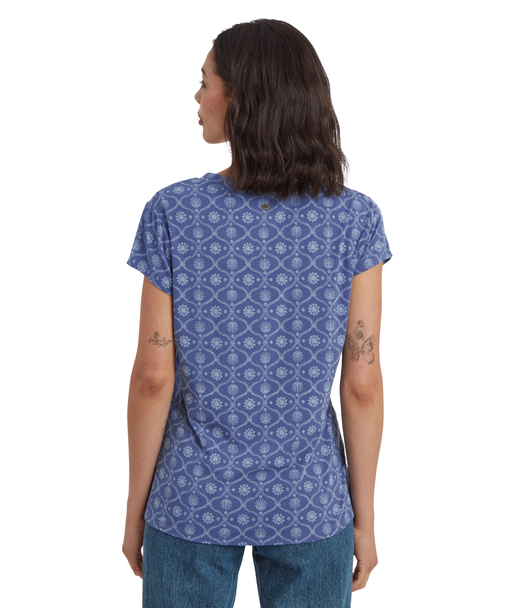 Neha V-Neck T-Shirt - Seaport Blue Sublime