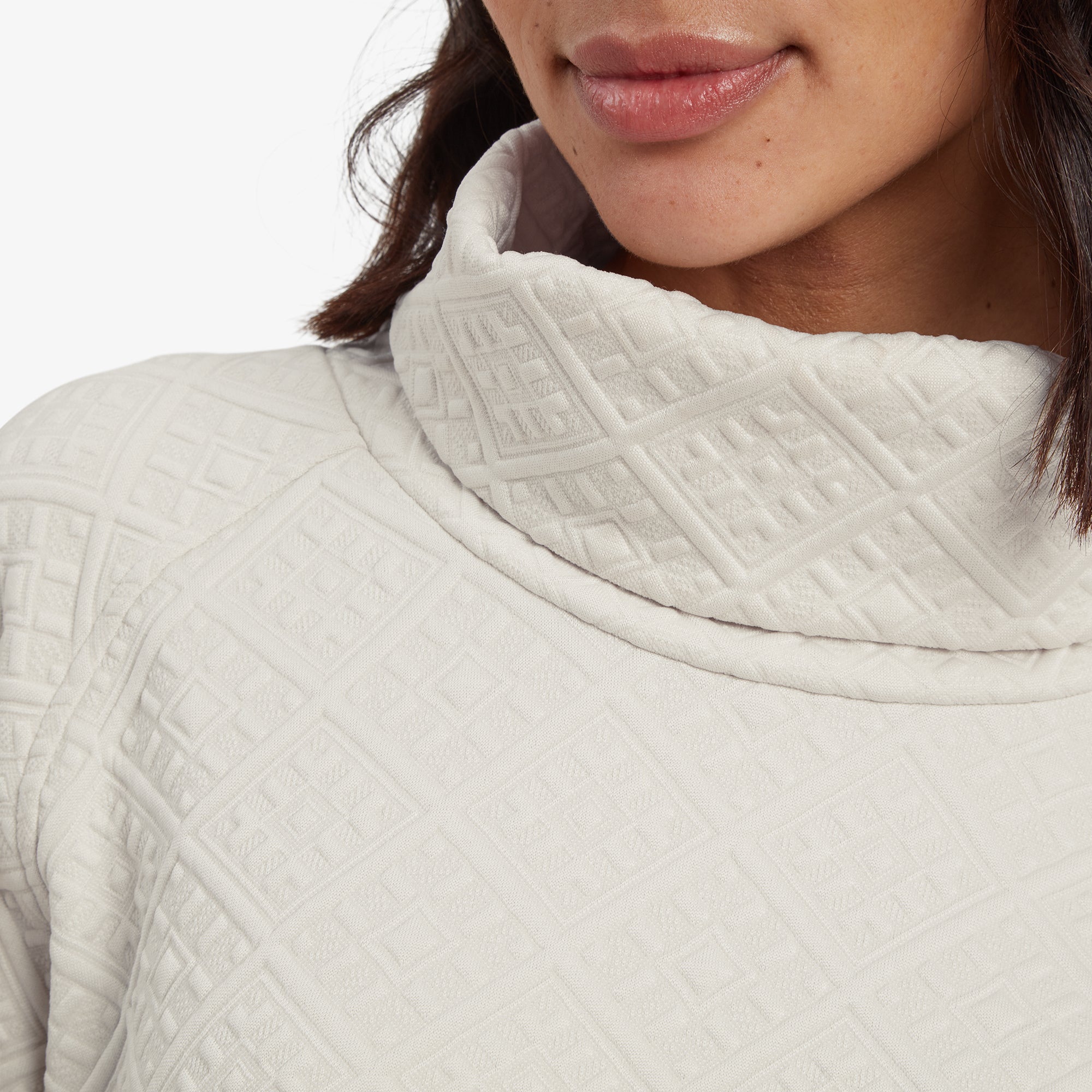 Cowl neck sherpa pullover fashion