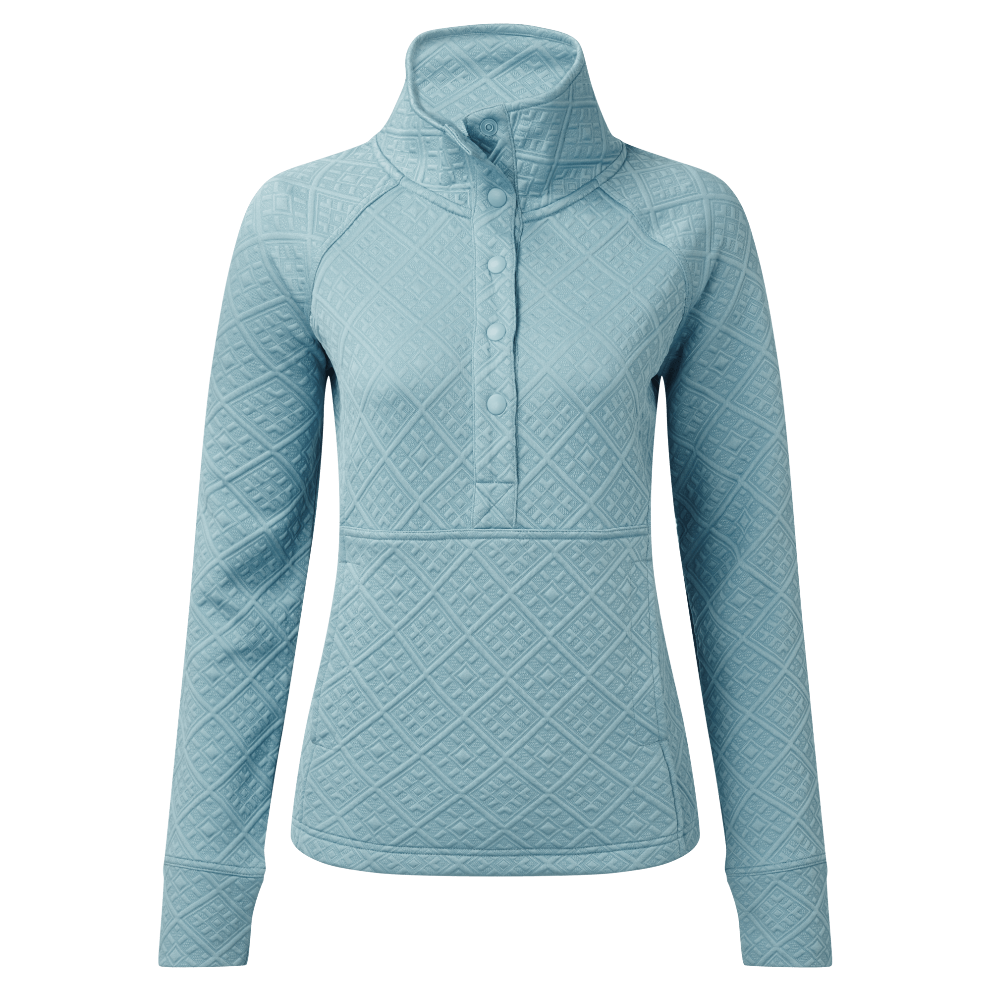 Sherpa Adventure Gear Nyano Snap Mock Neck in Blue