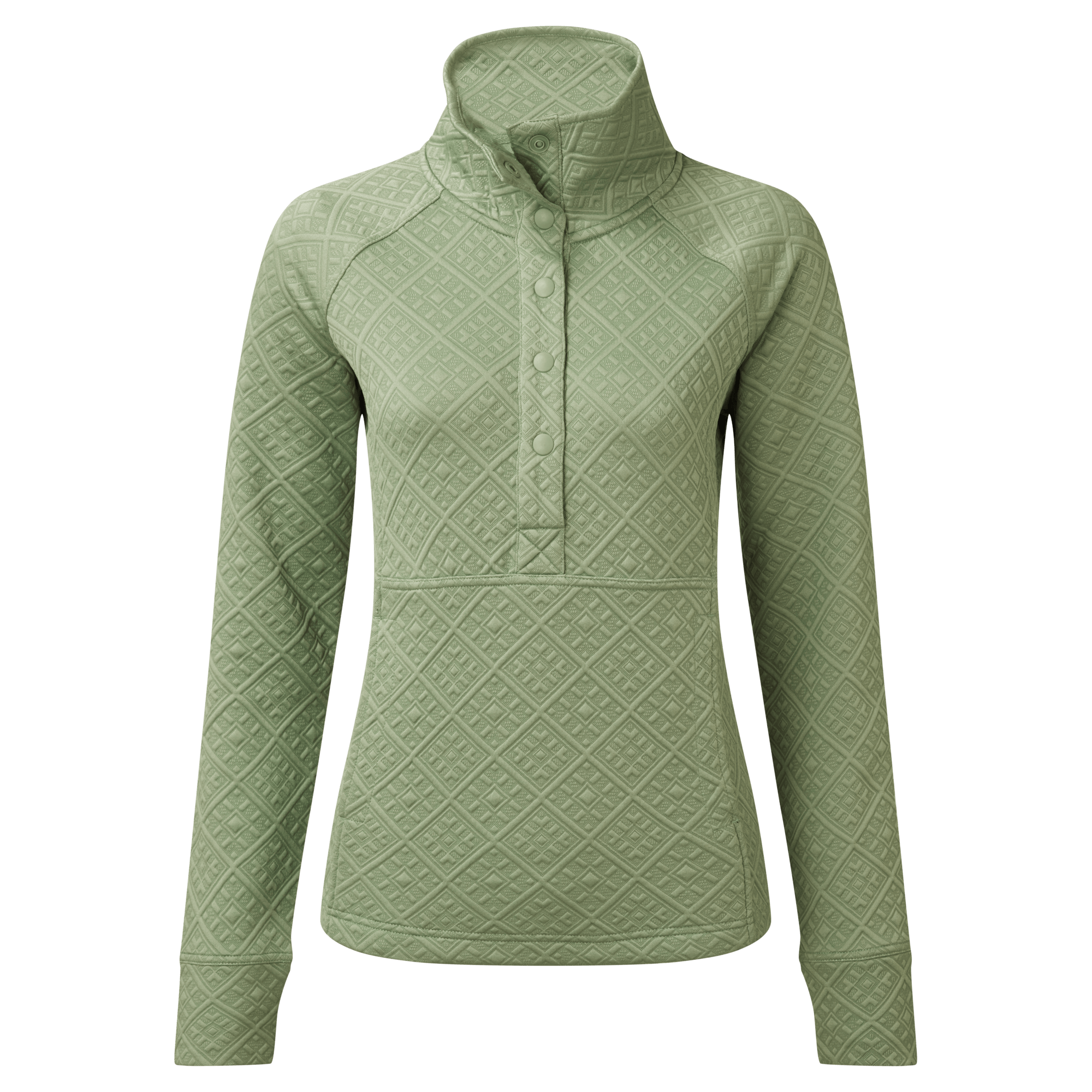 Sherpa Adventure Gear Nyano Snap Mock Neck in Green