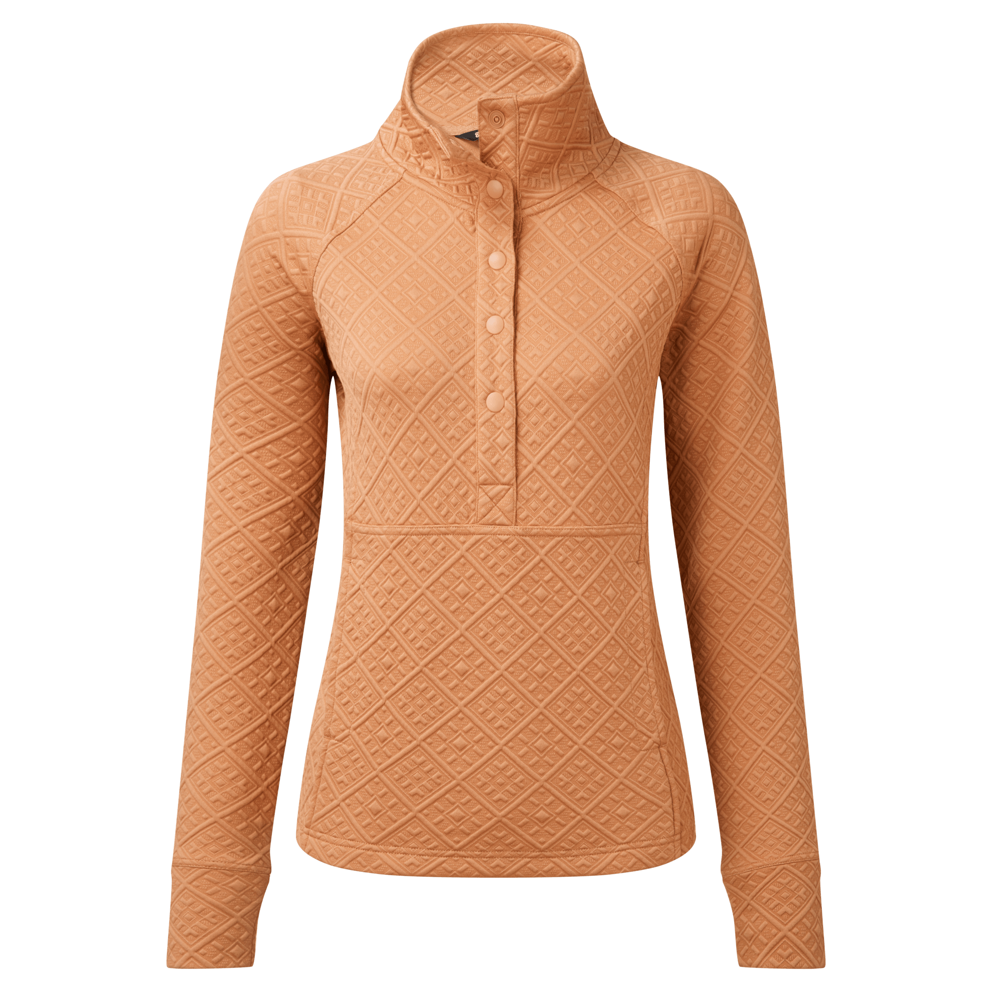 Sherpa Adventure Gear Nyano Snap Mock Neck in Orange