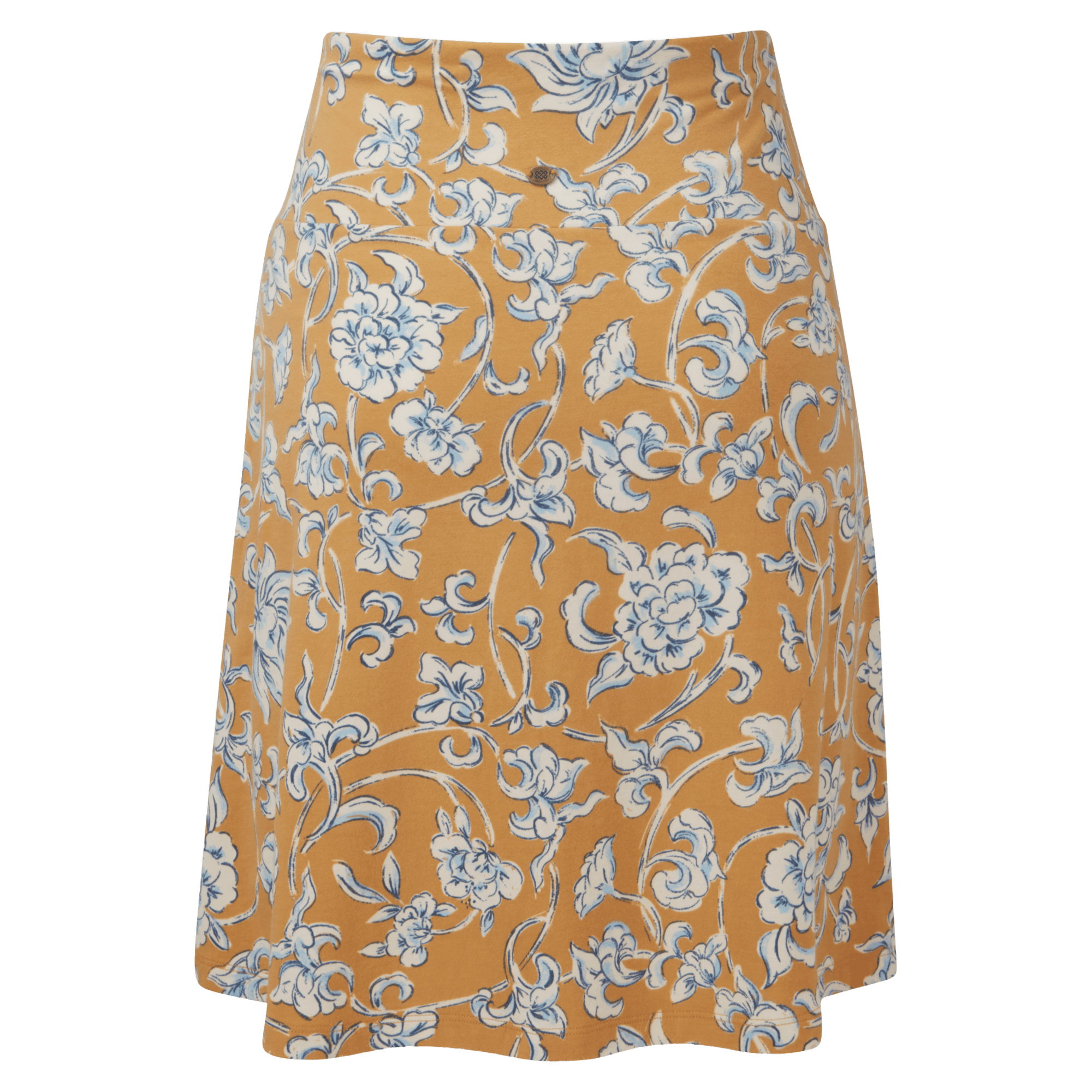 Sherpa Adventure Gear Padma Pull On Skirt in Yellow from the back