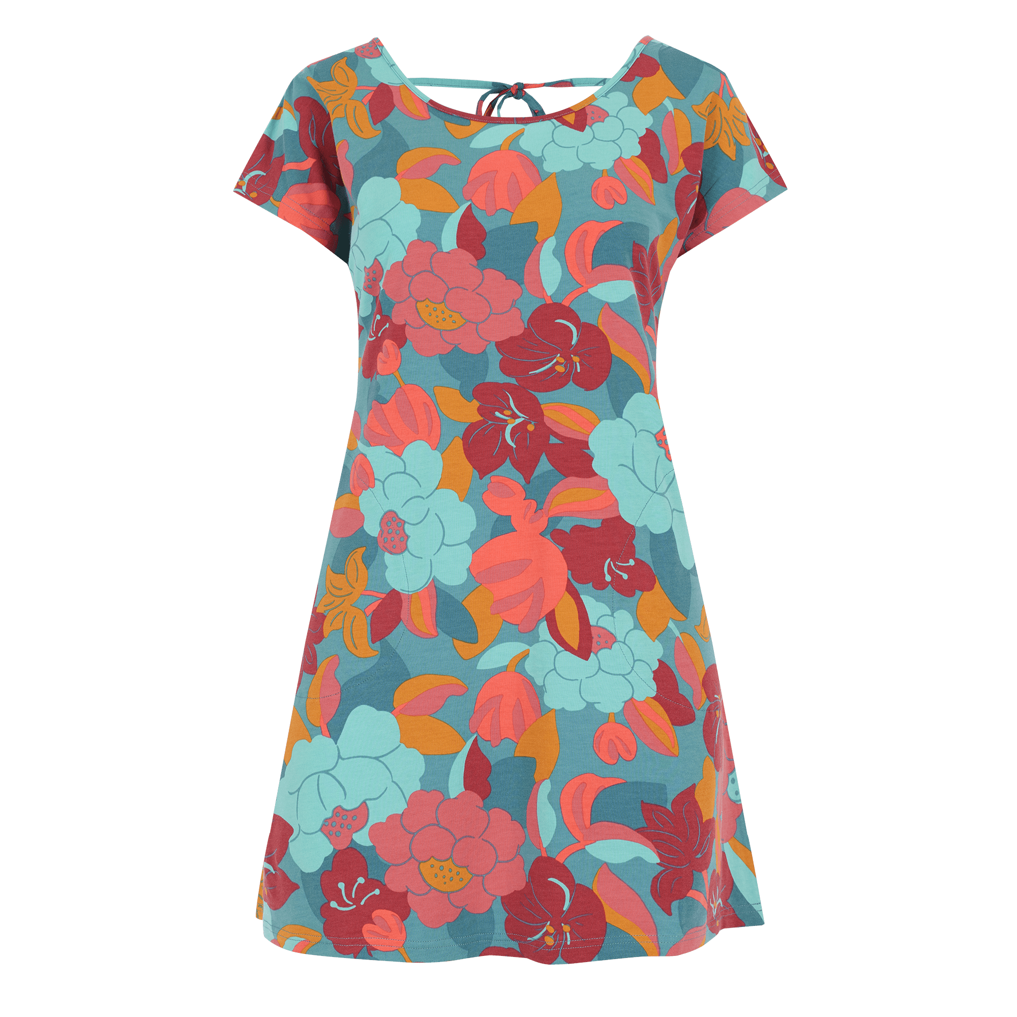 Padma Kleid mit Bindeband hinten – Hydra Oversize Floral