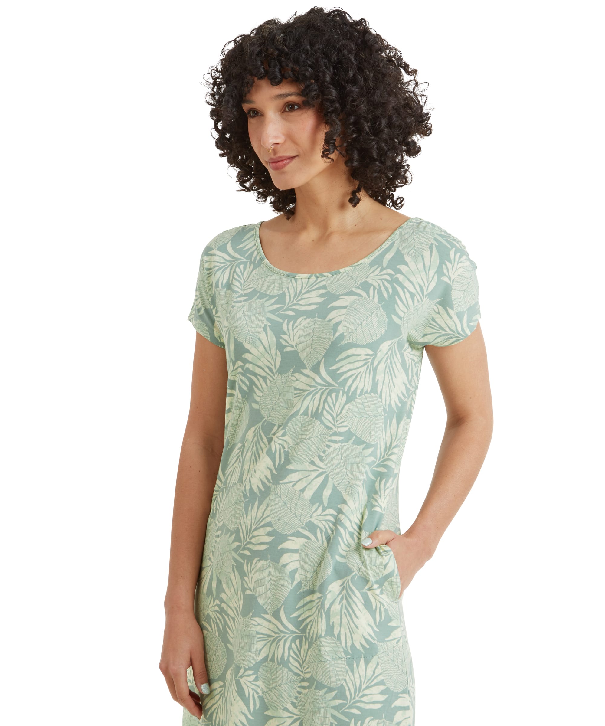 Padma Tie Back Dress - Celery Bhodi Leaf