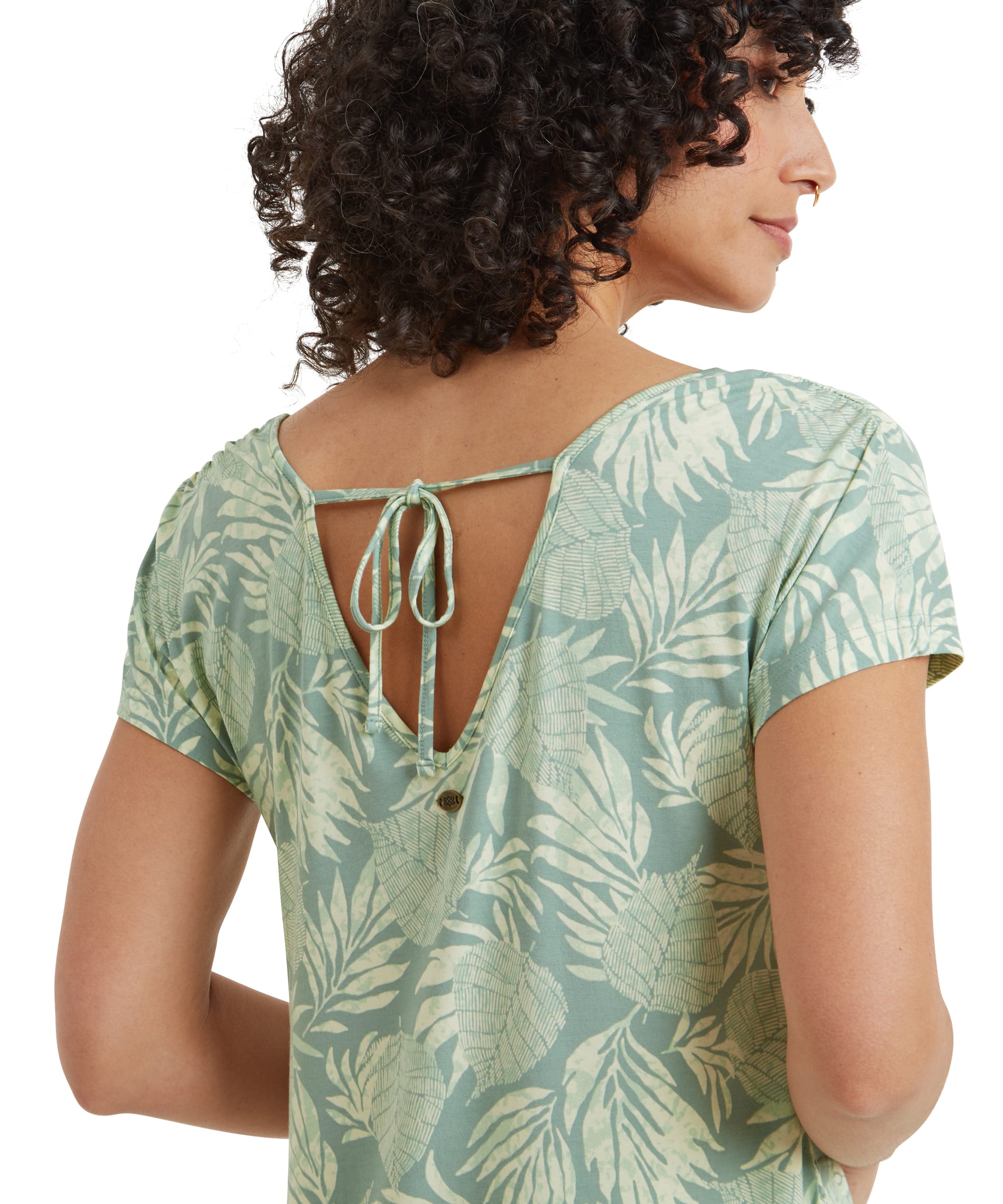 Padma Tie Back Dress - Celery Bhodi Leaf