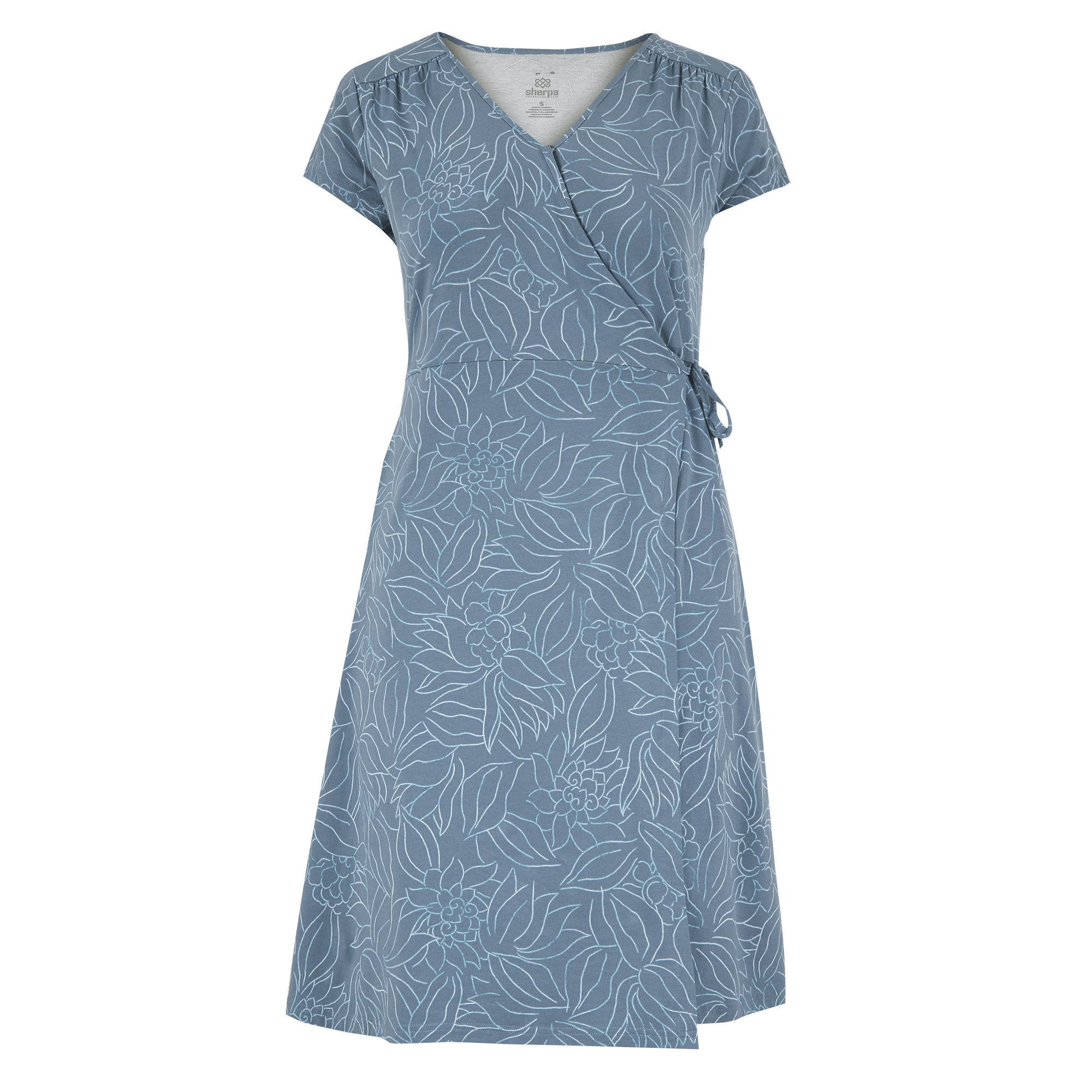 Padma Wrap Dress - Haze Leaf