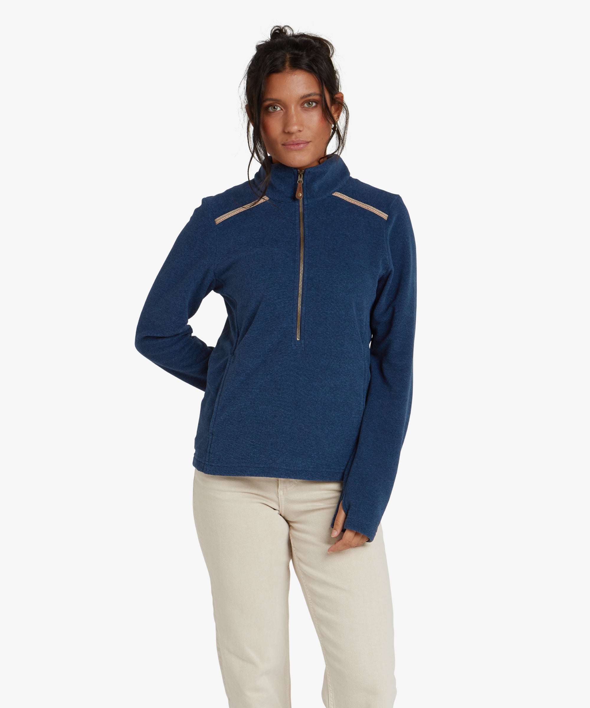 Rolpa Eco Pullover Zip – Rathee Blue