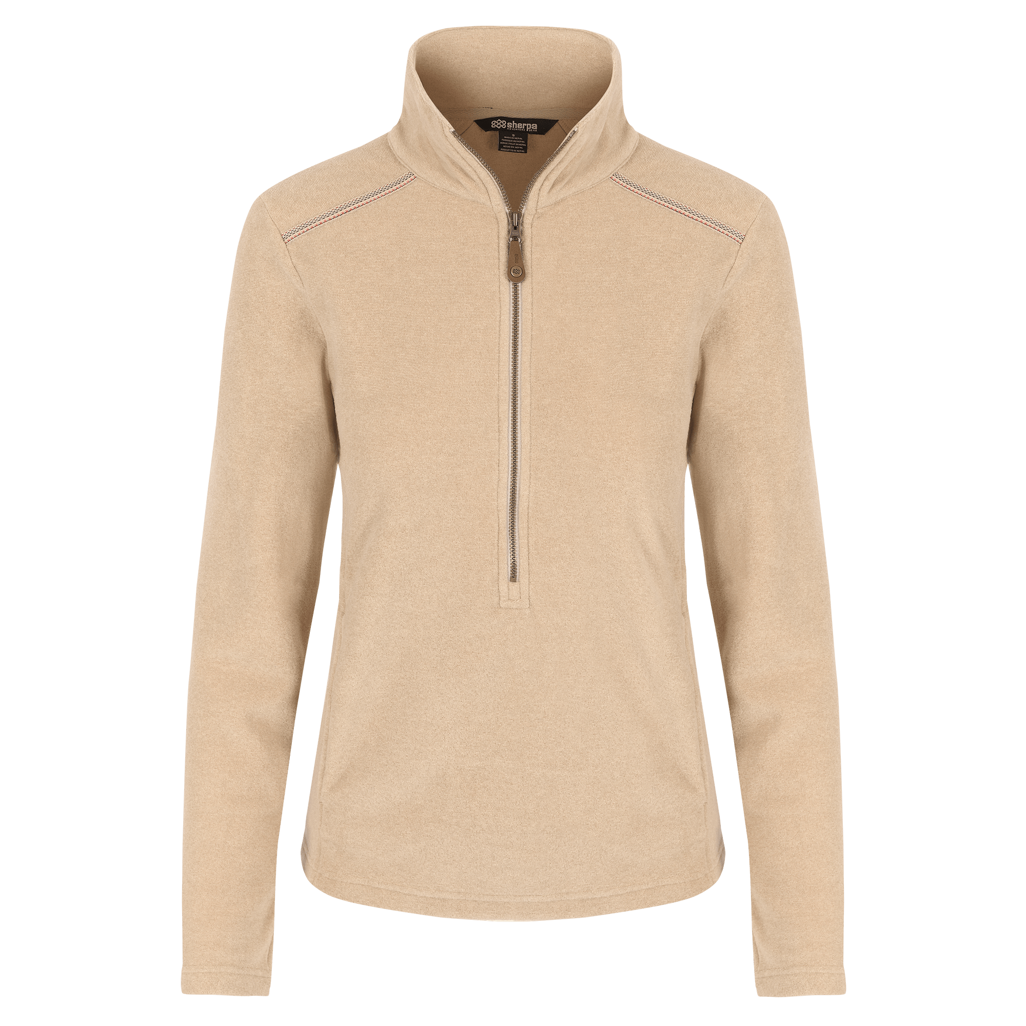 Rolpa Eco Pullover Zip - Bardiya Sand