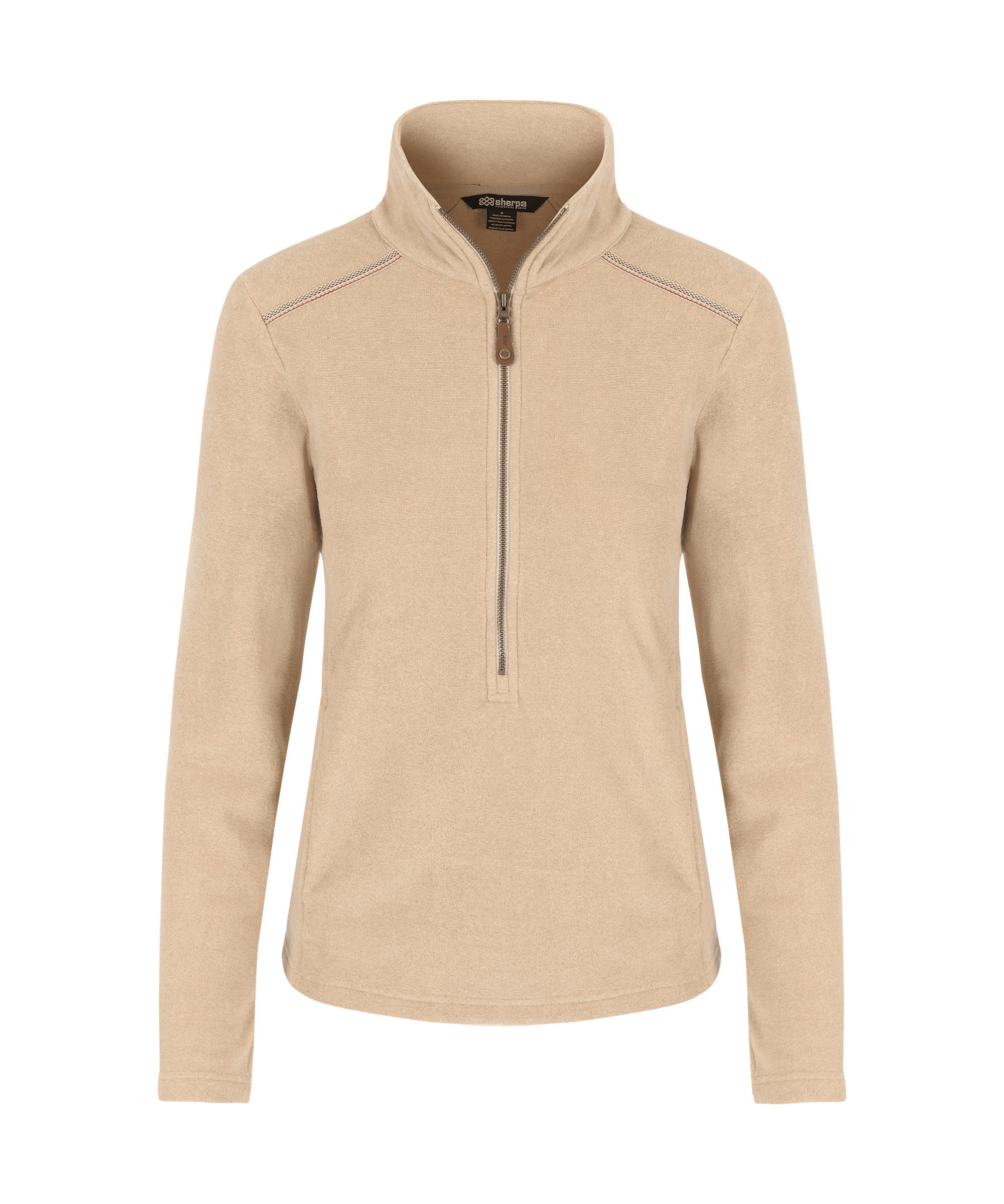 Sherpa Adventure Gear Rolpa Eco Pullover Zip in Beige