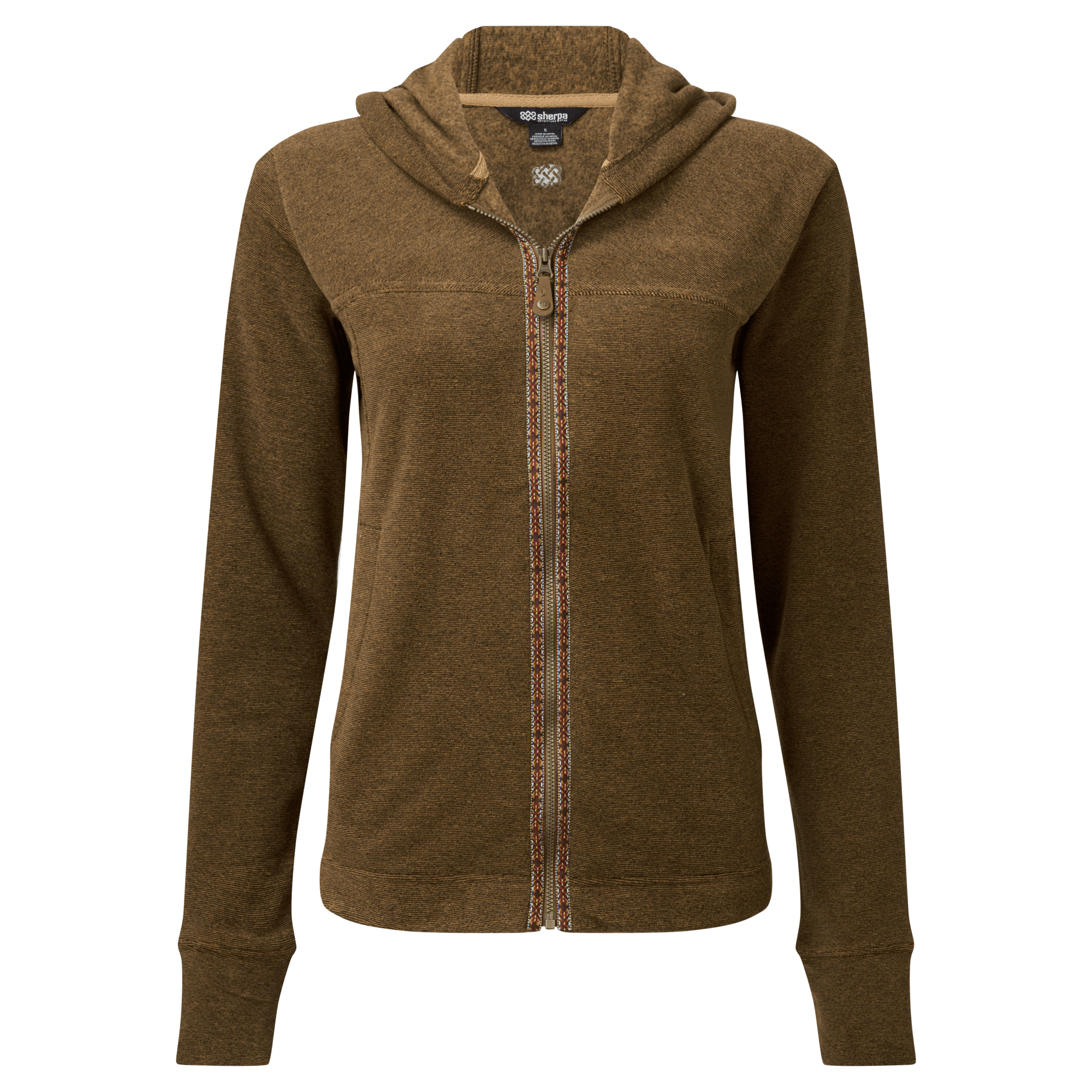 Sherpa Adventure Gear Rolpa Full Zip Hoodie in Light Brown