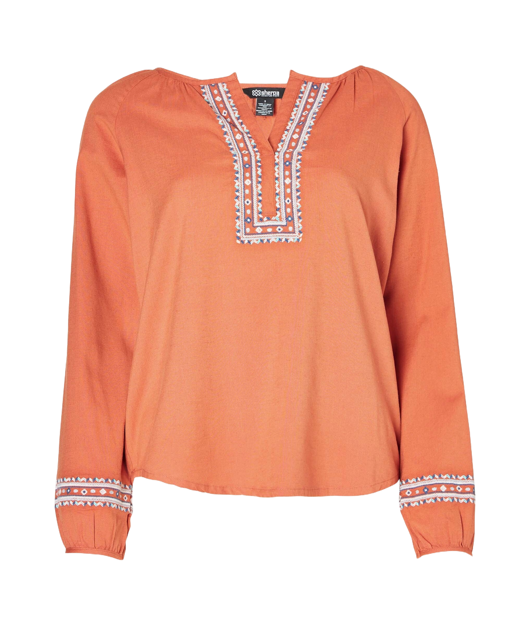 Sherpa Adventure Gear Tharu Novelty Top in Orange