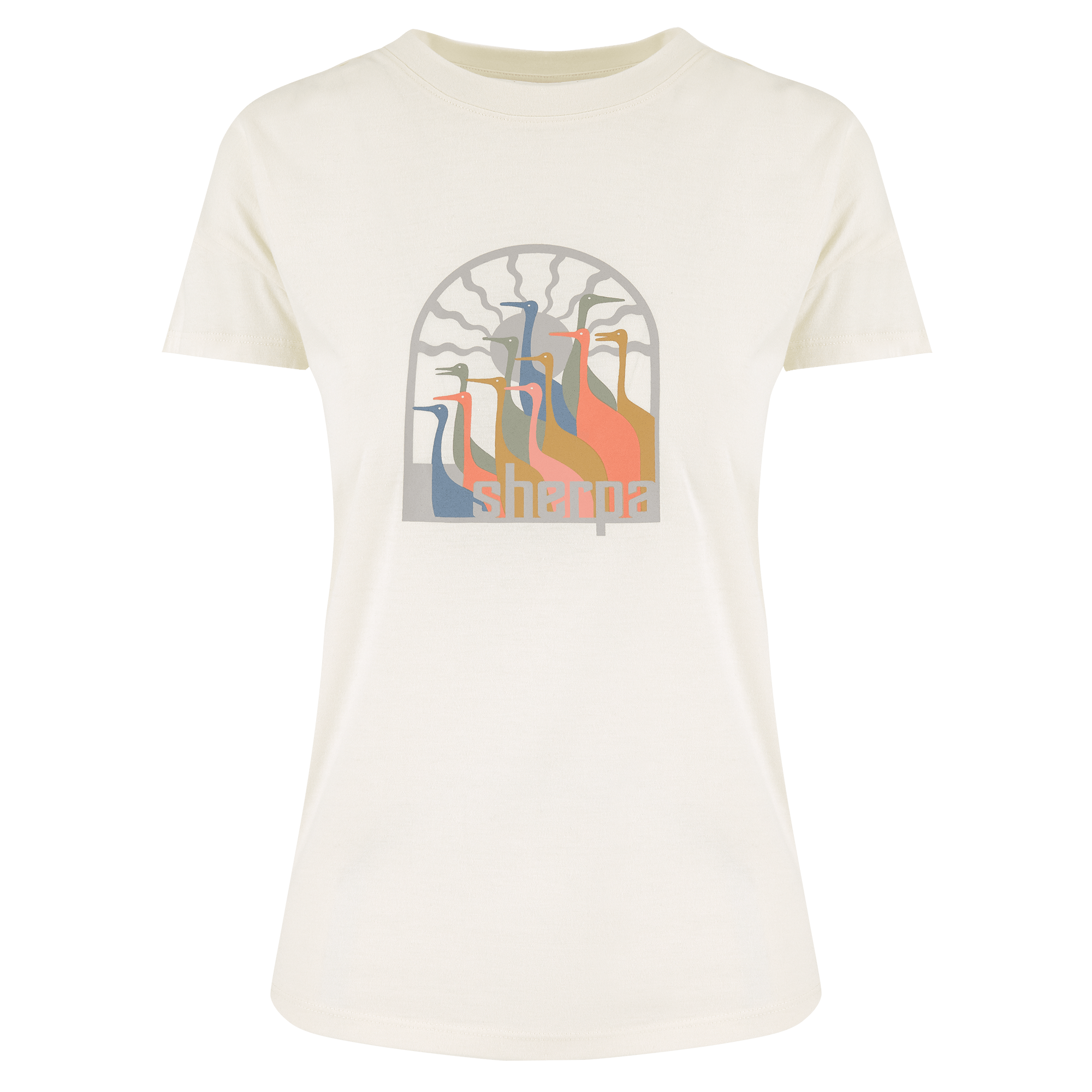 Varuna Kurzarm-Rundhalsshirt - Peetho Crane