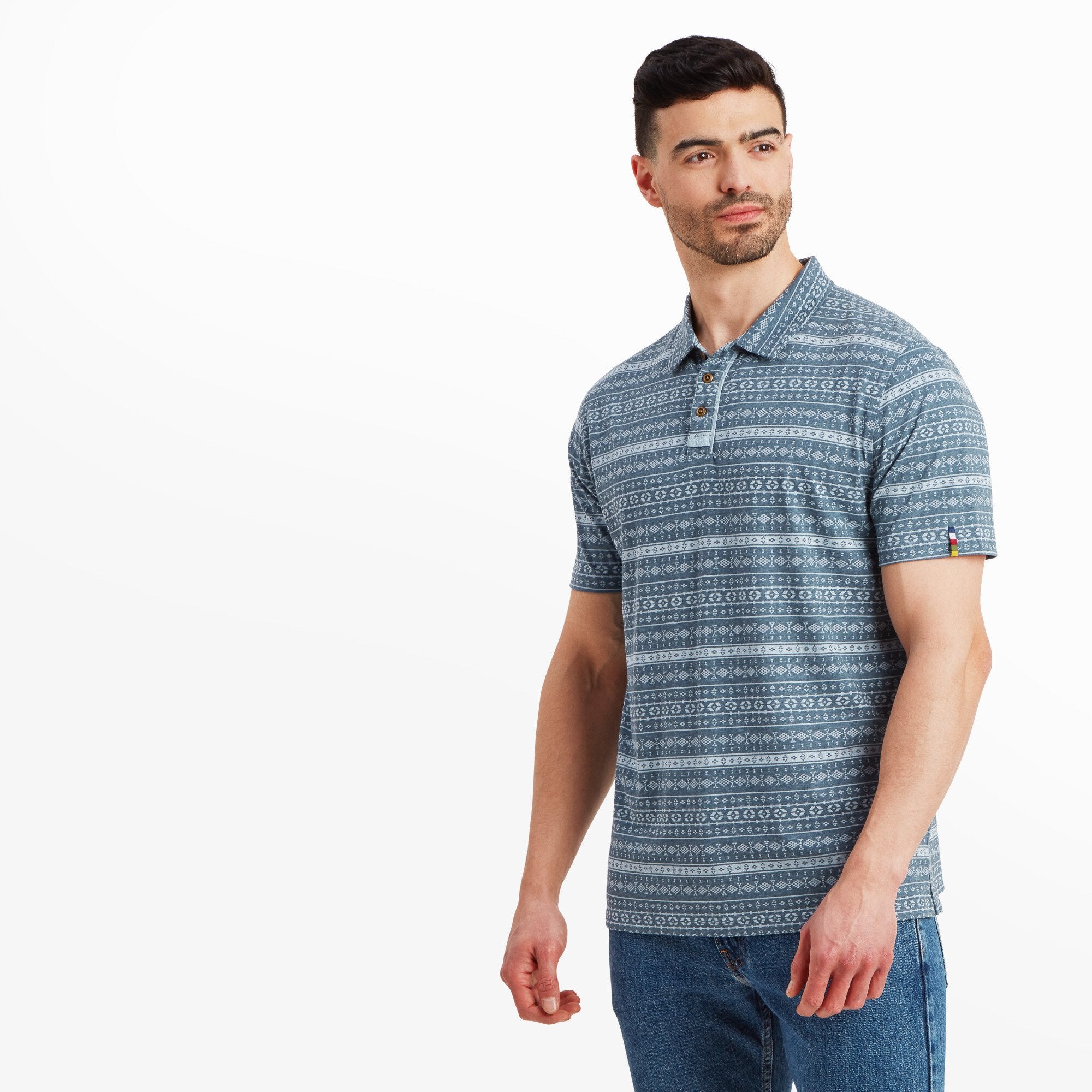 Dhani Polo Shirt - Haze Stripe