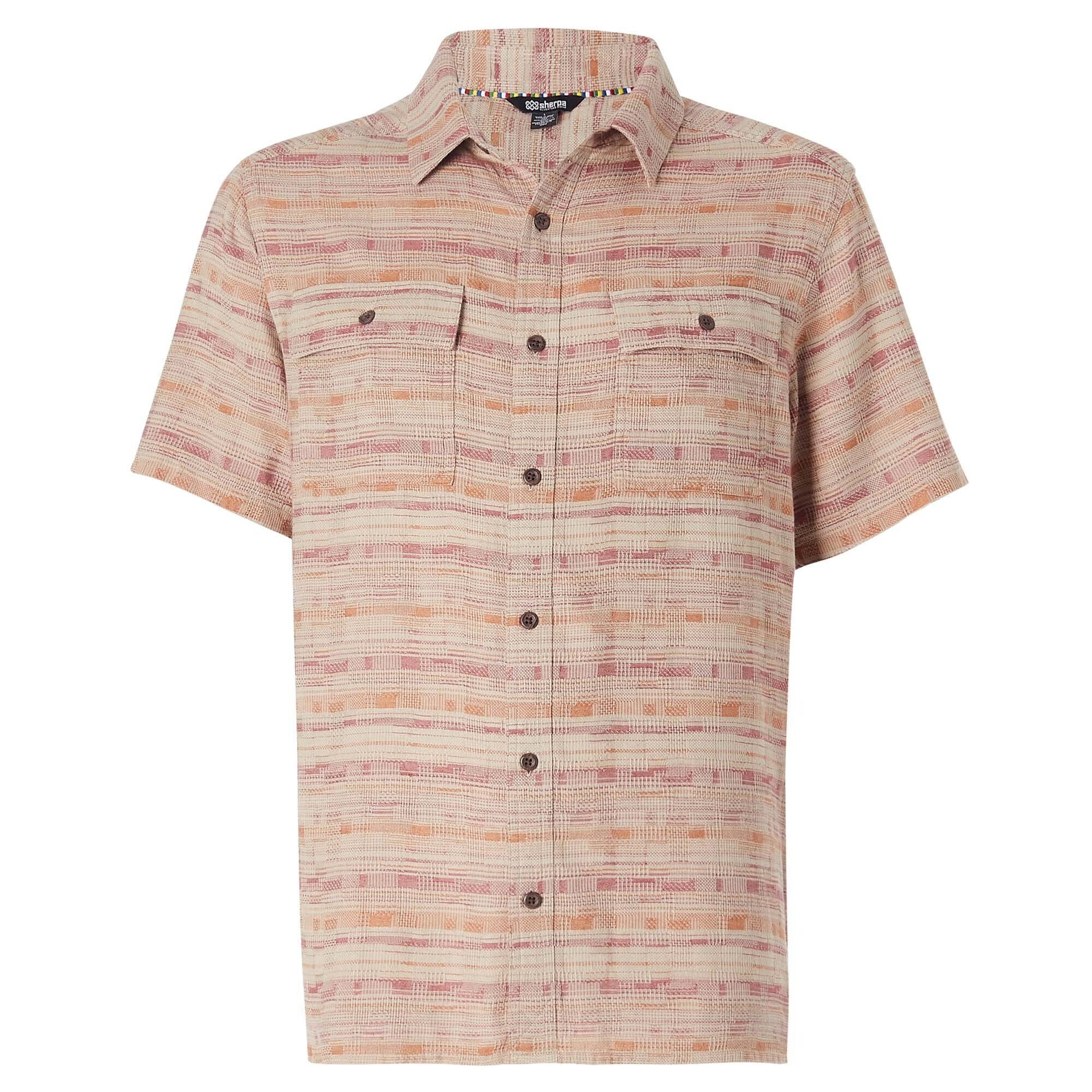 Tharu Journey Short Sleeve Shirt - Desert Sand Blocks