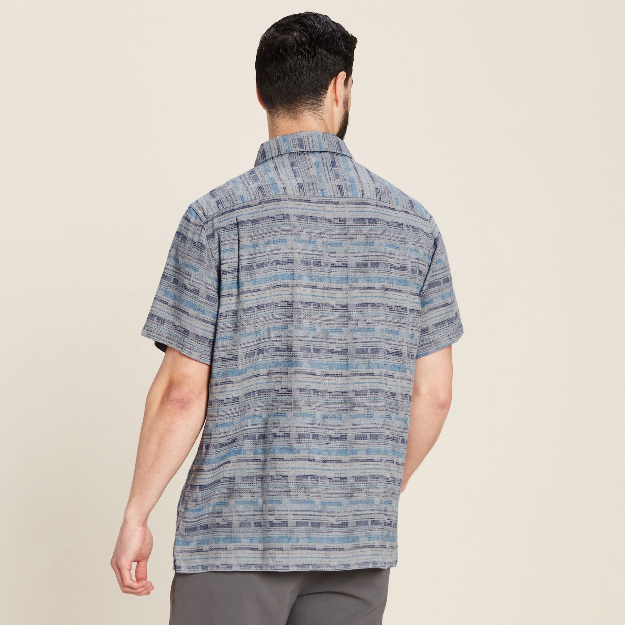 Tharu Journey Short Sleeve Shirt - Neelo Blue Blocks