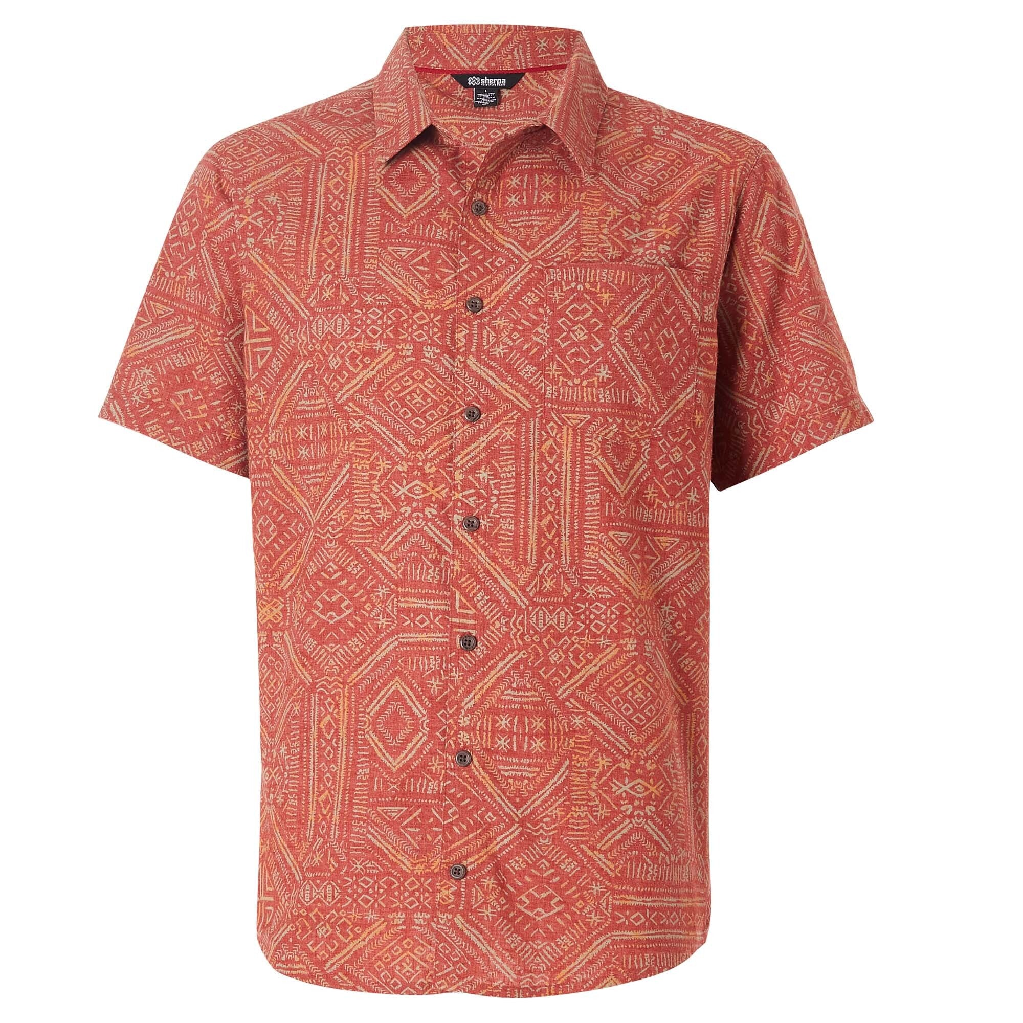 Sherpa Adventure Gear Pathhar Short Sleeve Shirt in Orange