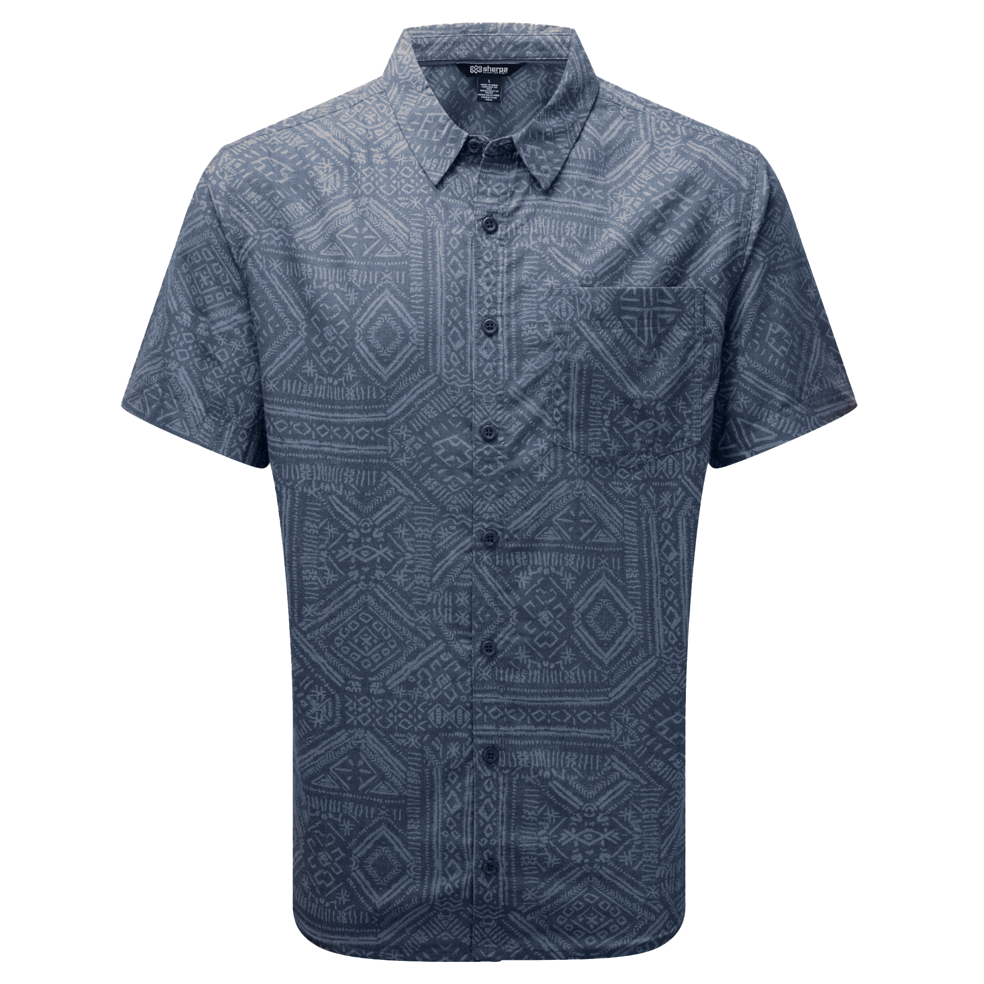 Sherpa Adventure Gear Khamsu Short Sleeve Shirt in Blue