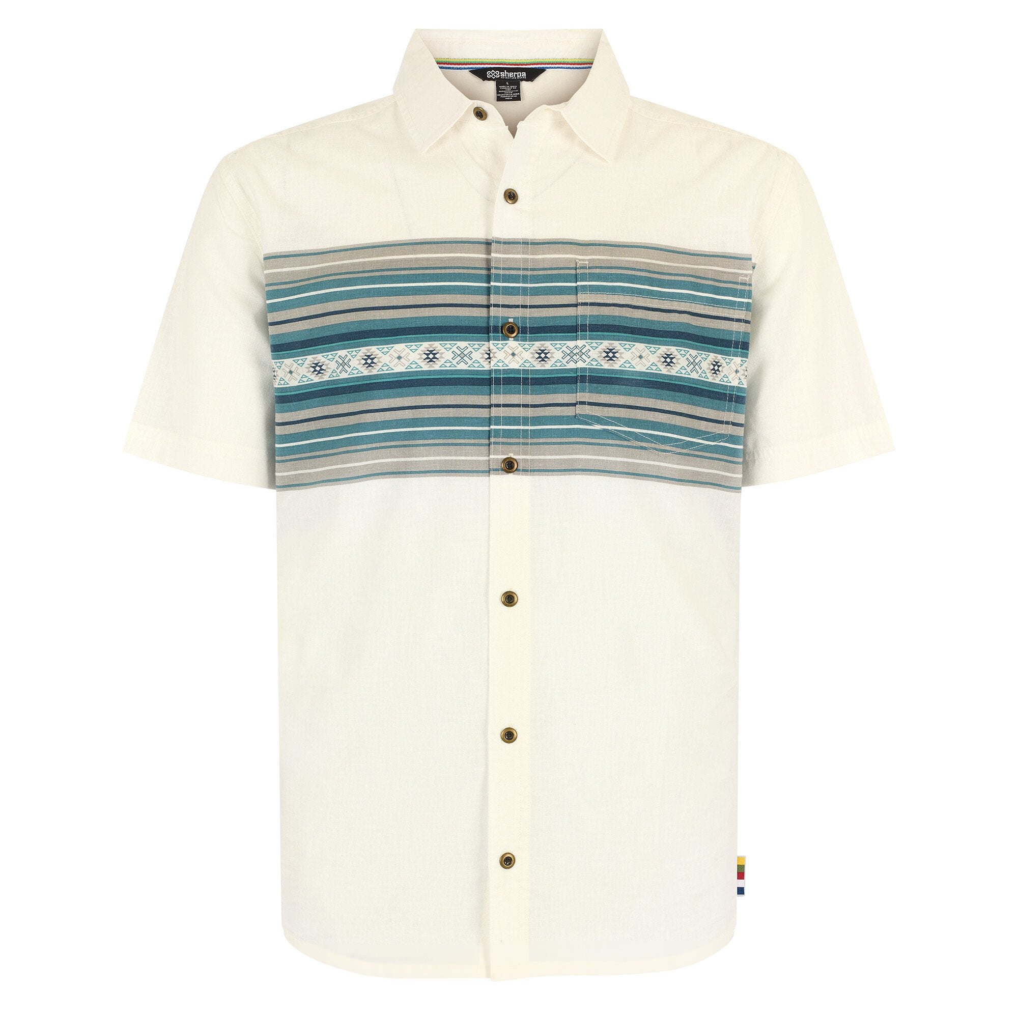 Tibet Stripe Short Sleeve Shirt - Peetho