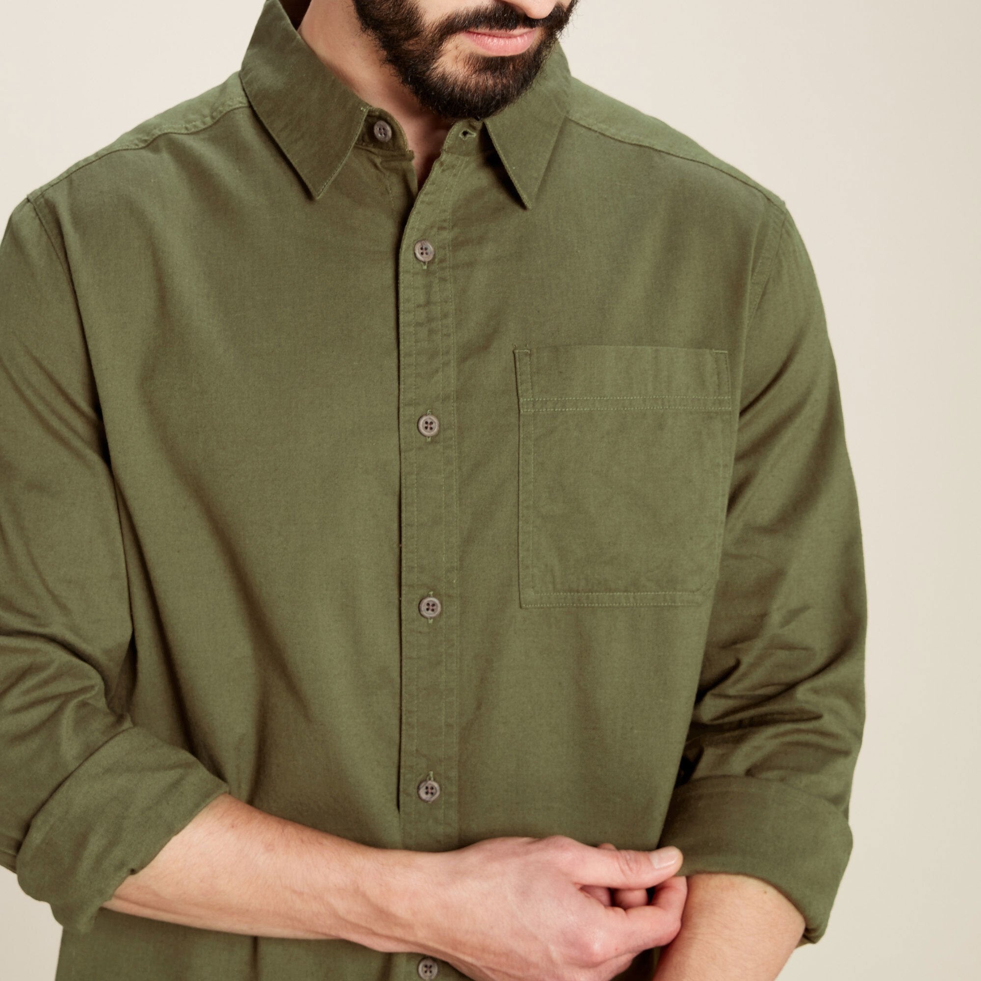 Tharu Long Sleeve Shirt - Evergreen