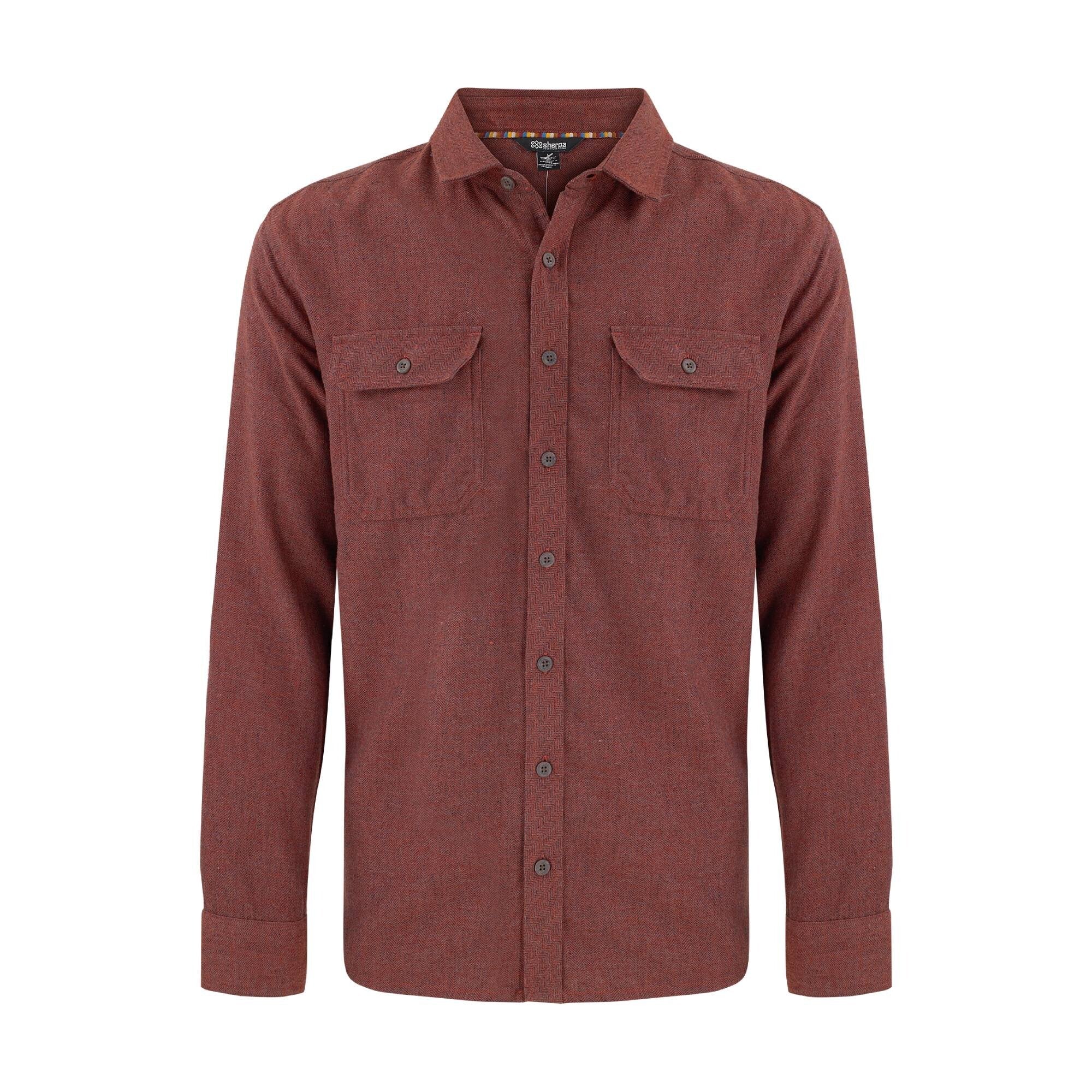 Shalva Eco Long Sleeve Shirt - Clay Red