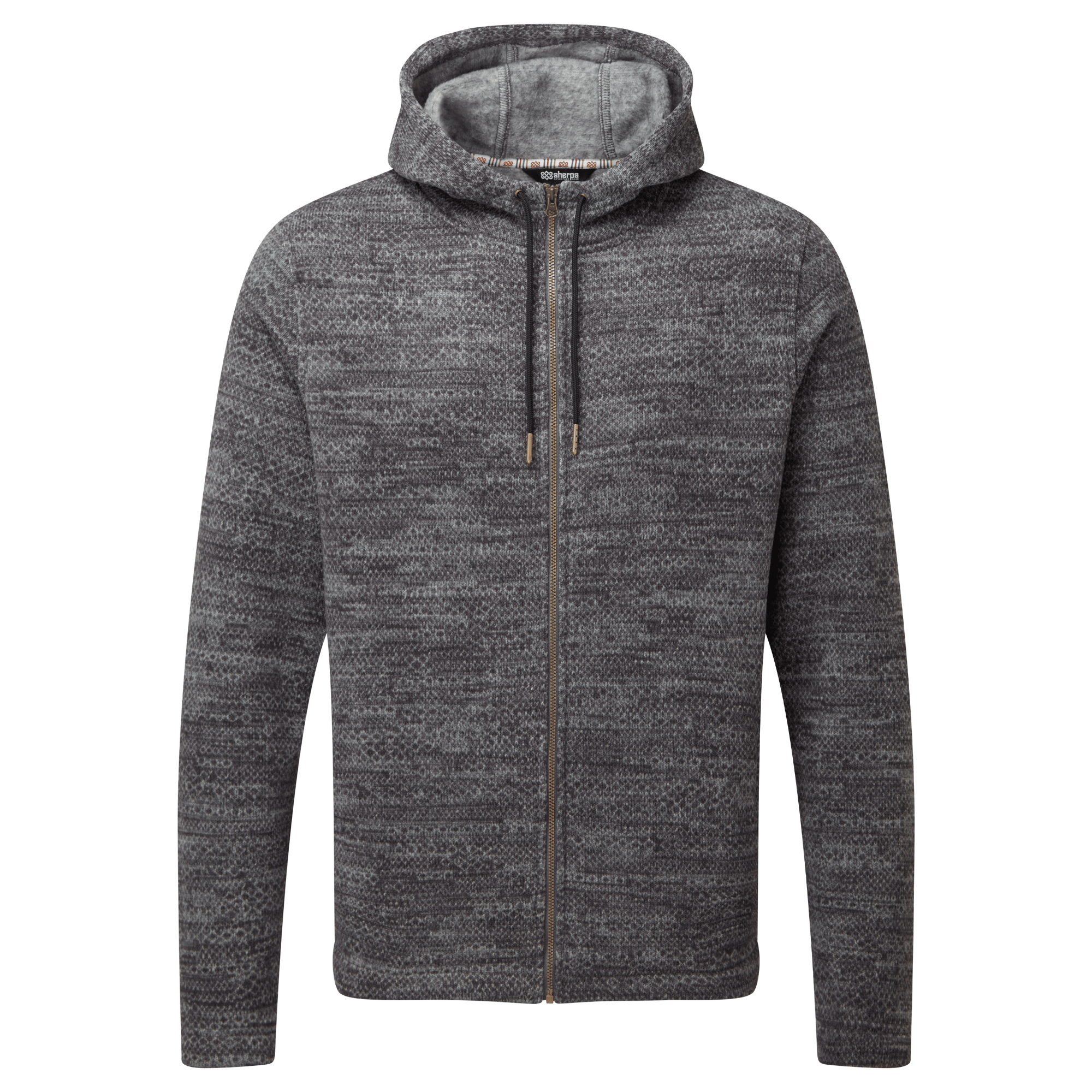 Lumbini Full Zip Hoodie - Kharani Grey Texture