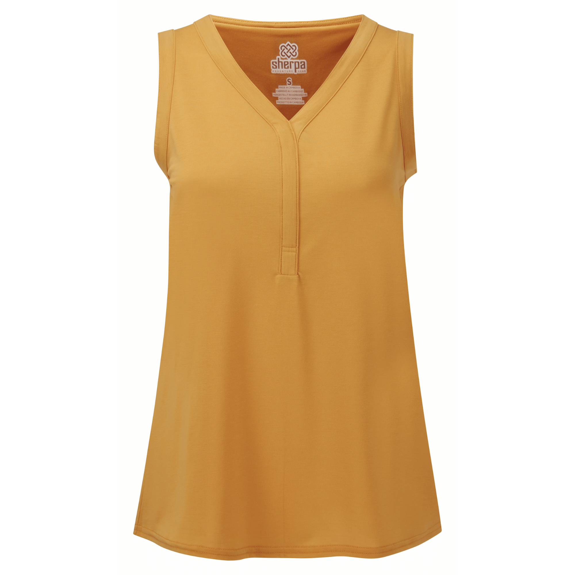 Asha V-Neck Tank Top - Daal Yellow