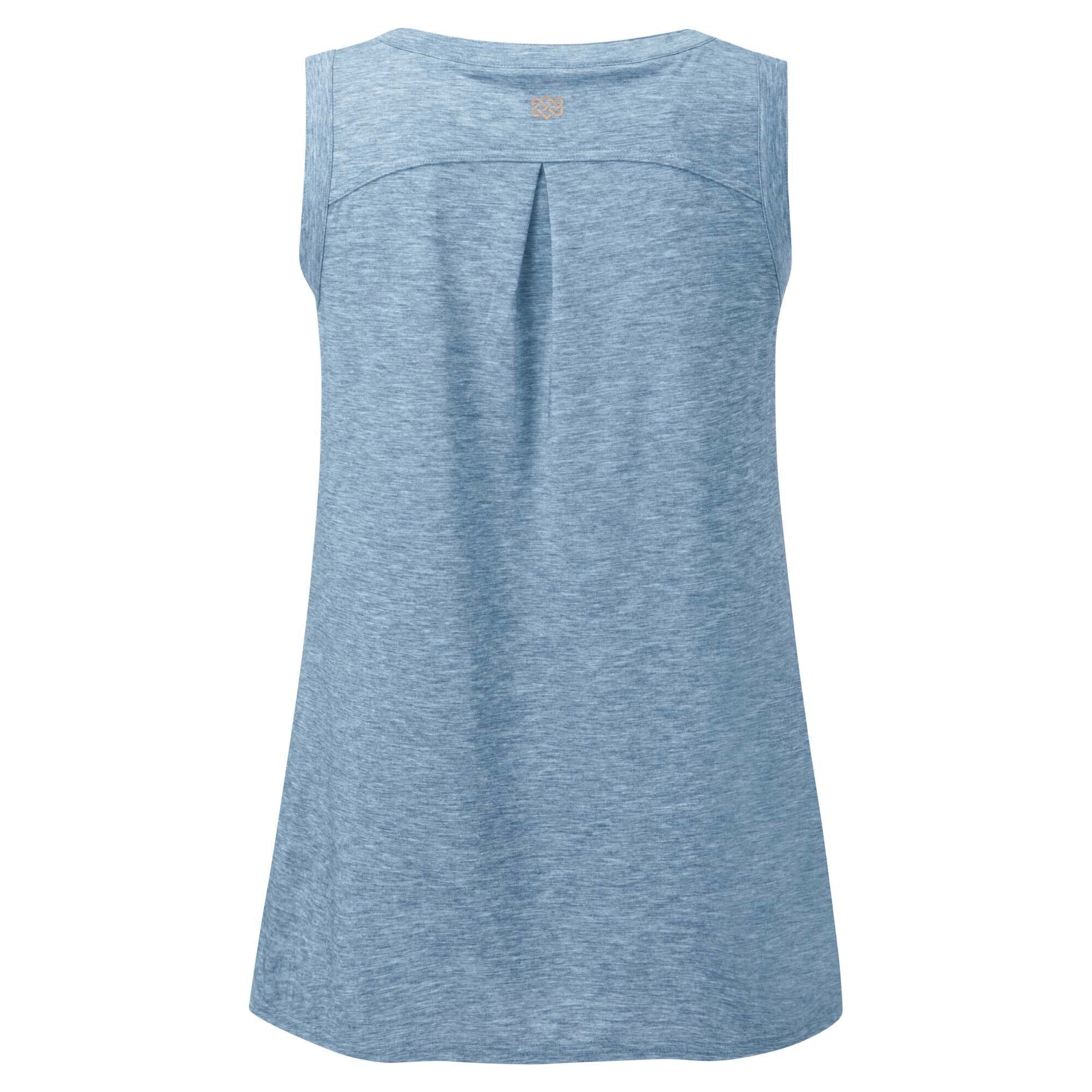 Asha V-Neck Tank Top - Tilicho Blue