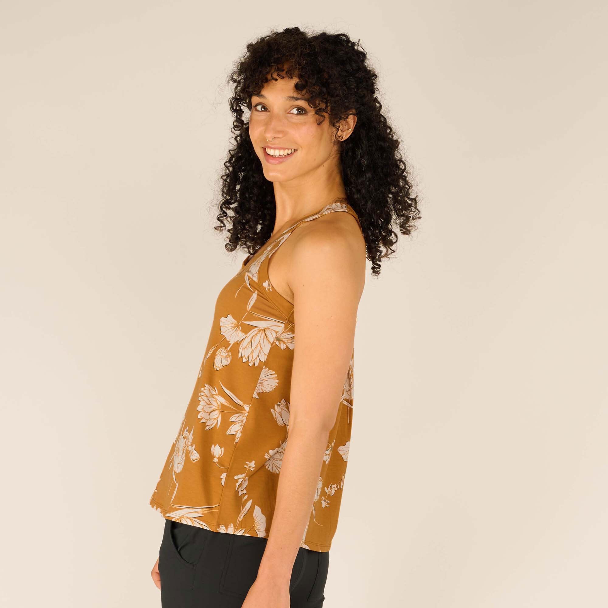 Neha Tank Top - Caramel Lotus