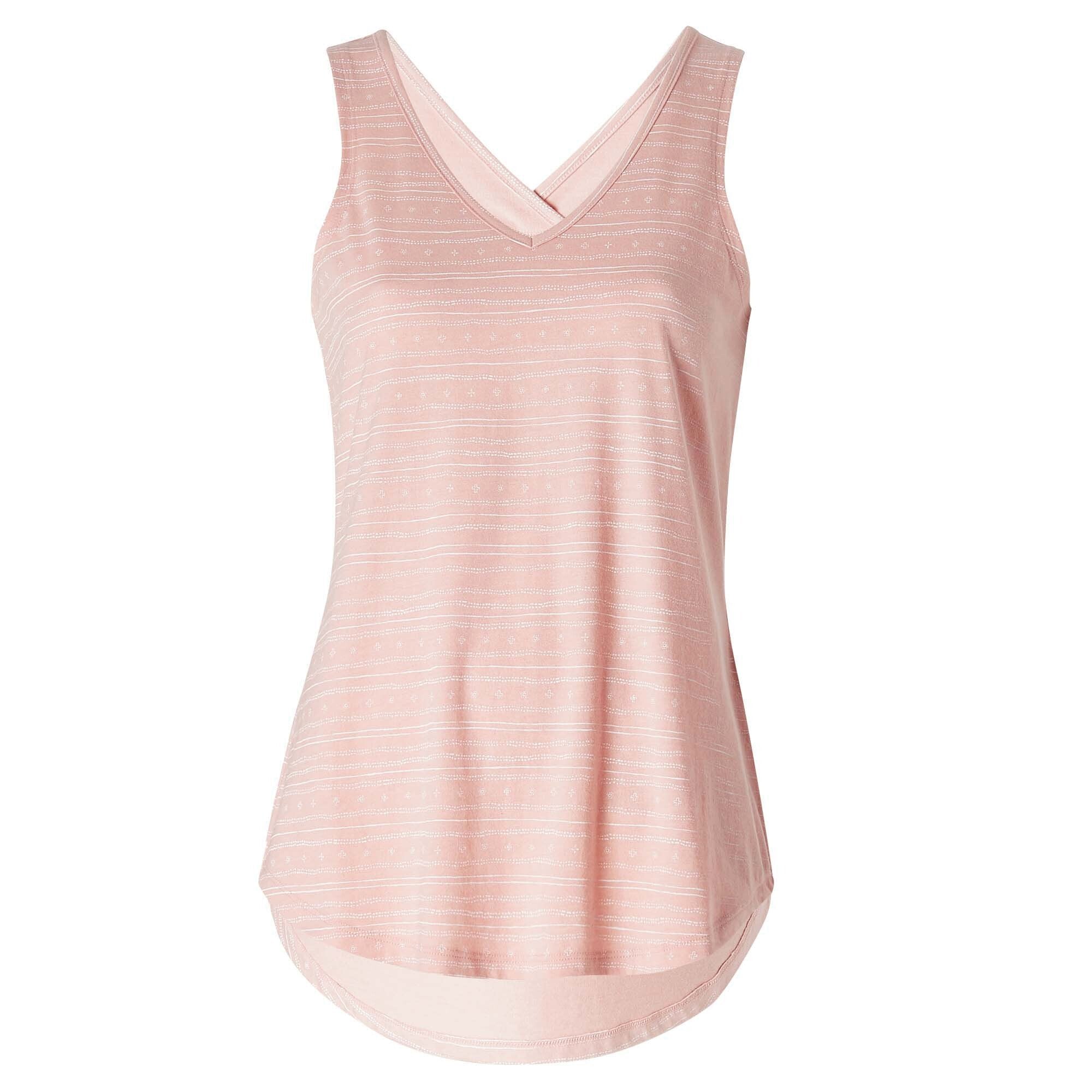 Varuna V-Neck Tank Top - Blush Tigma