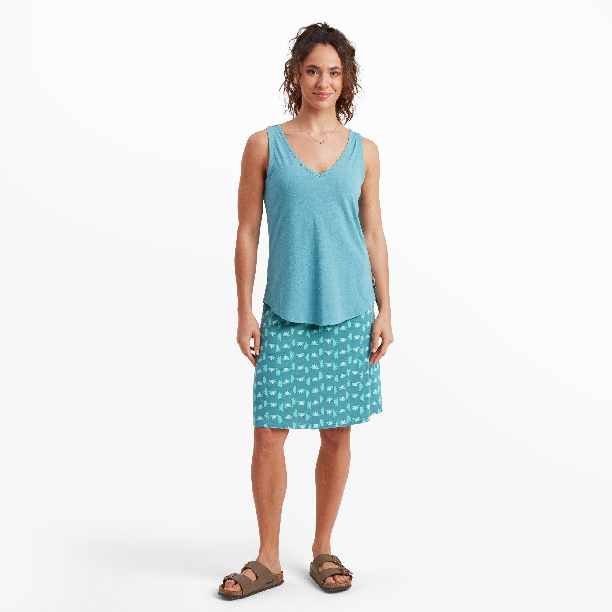 Varuna V-Neck Tank Top - Light Hydra