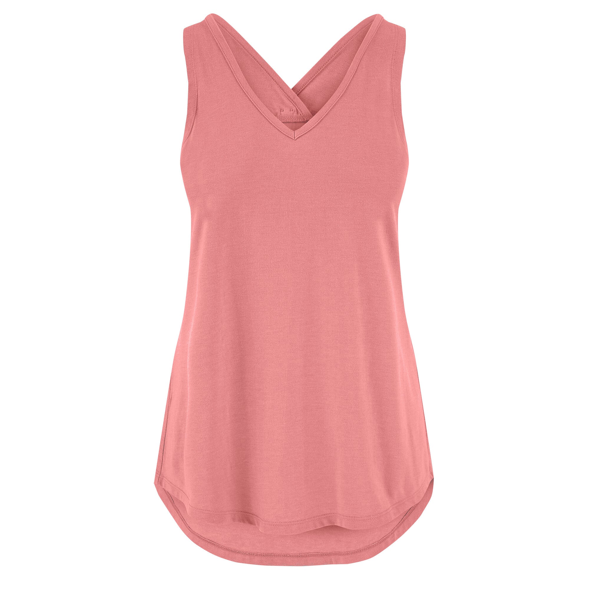 Varuna V-Neck Tank Top - Light Mineral Red