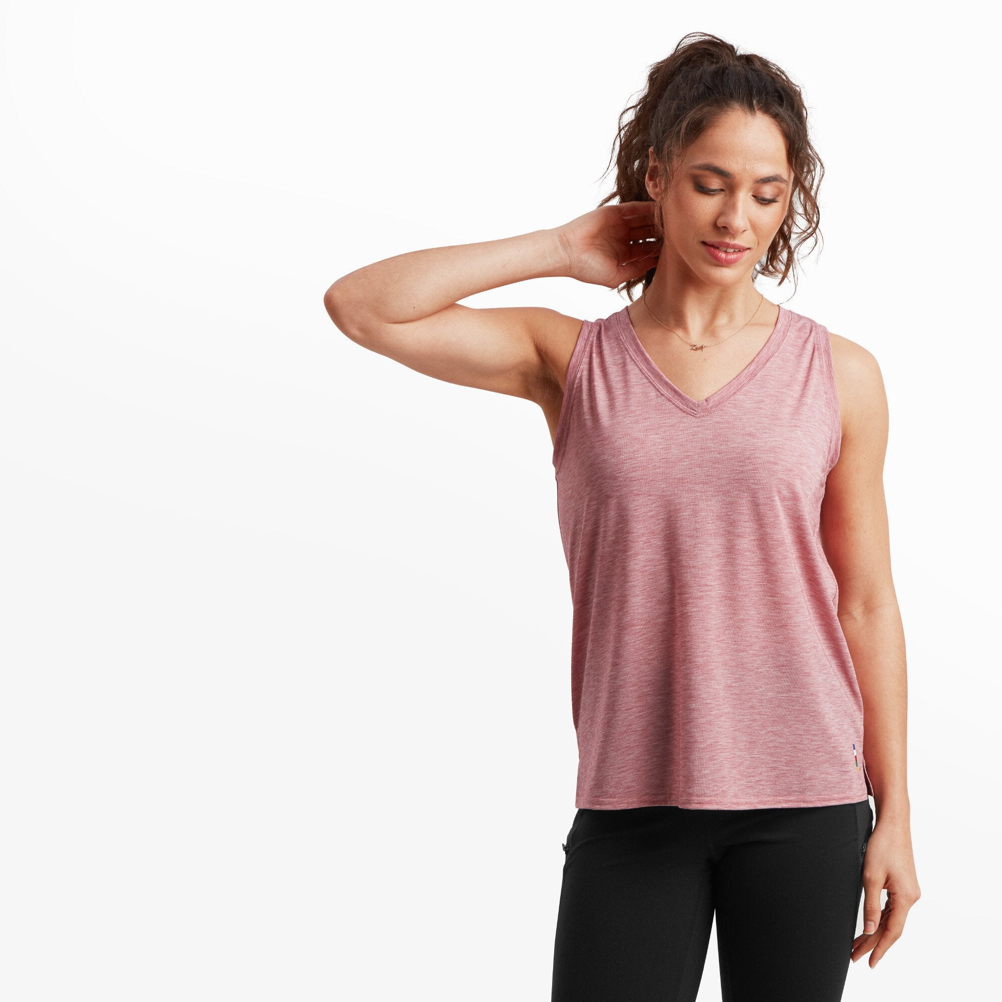 Asha V-Neck Tank Top - Mineral Red