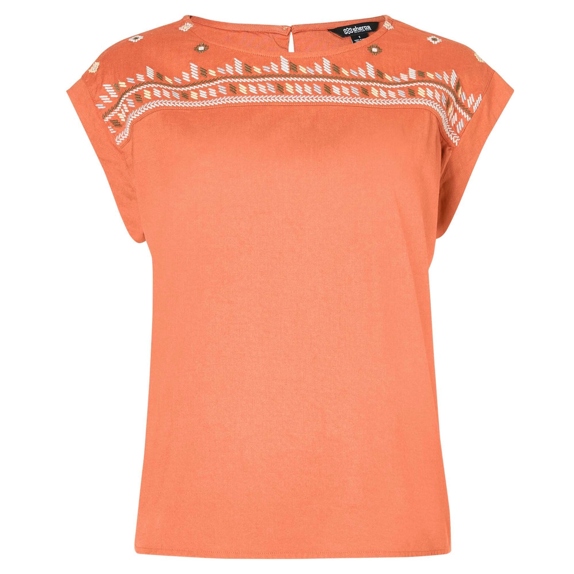 Sherpa Adventure Gear Tharu Short Sleeve Top in Orange