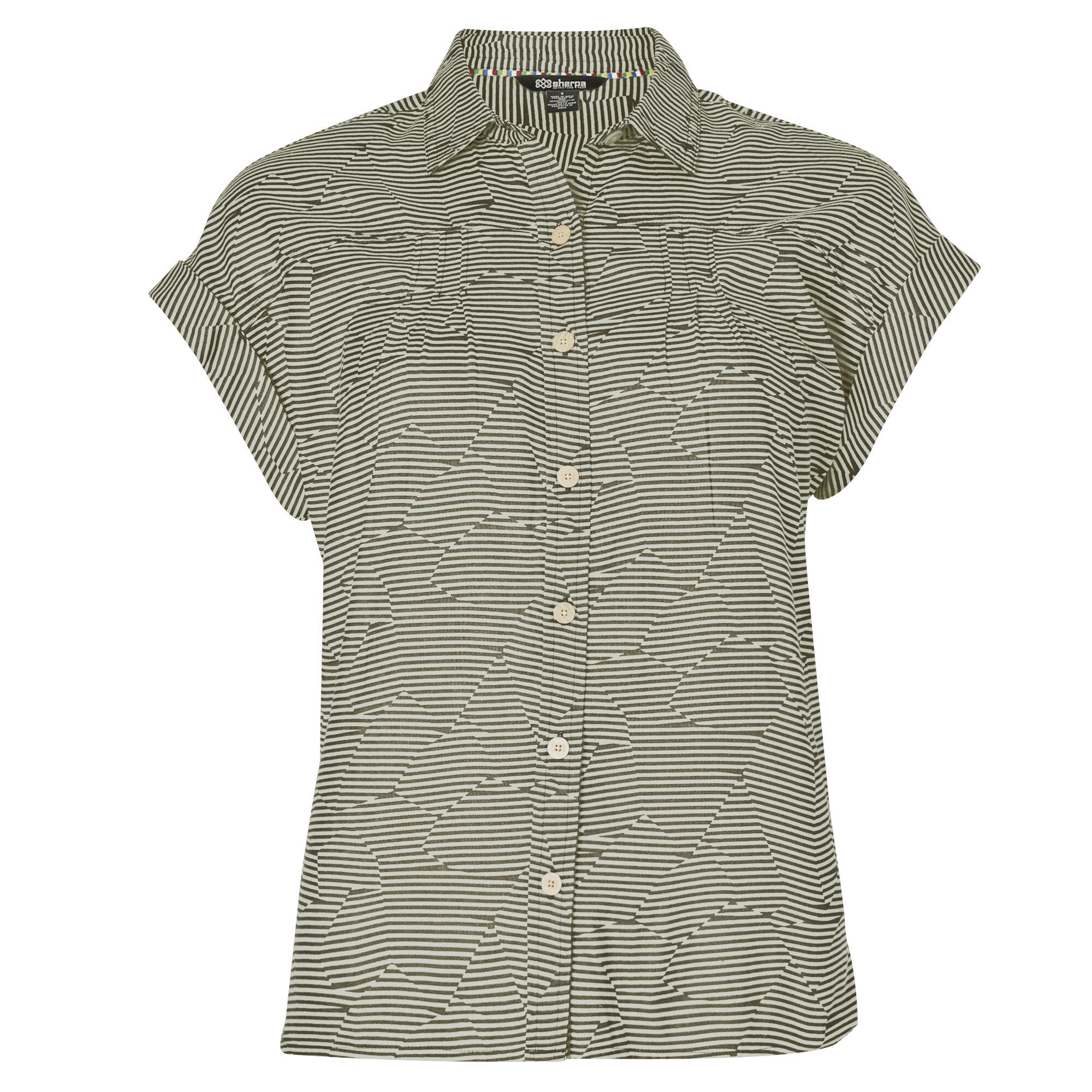 Tharu Camp Shirt - Evergreen Stripe