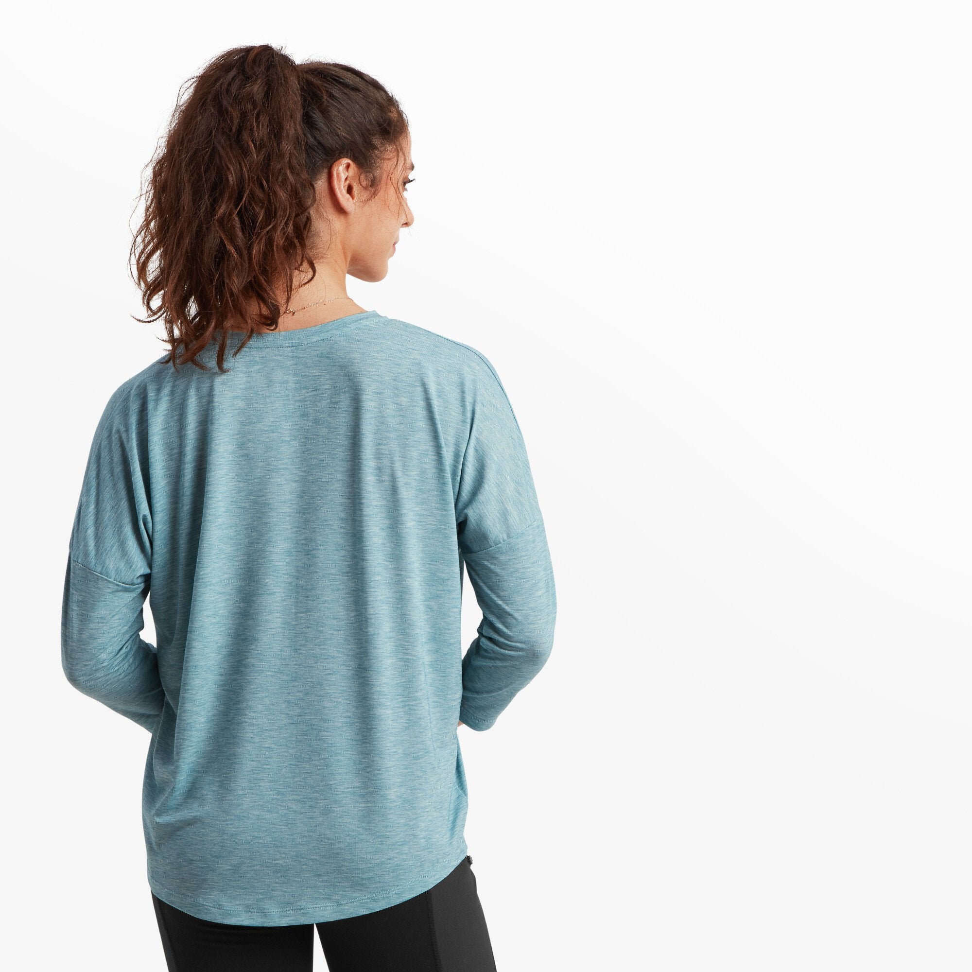 Asha V-Neck 3/4 Sleeve Top - Hydra