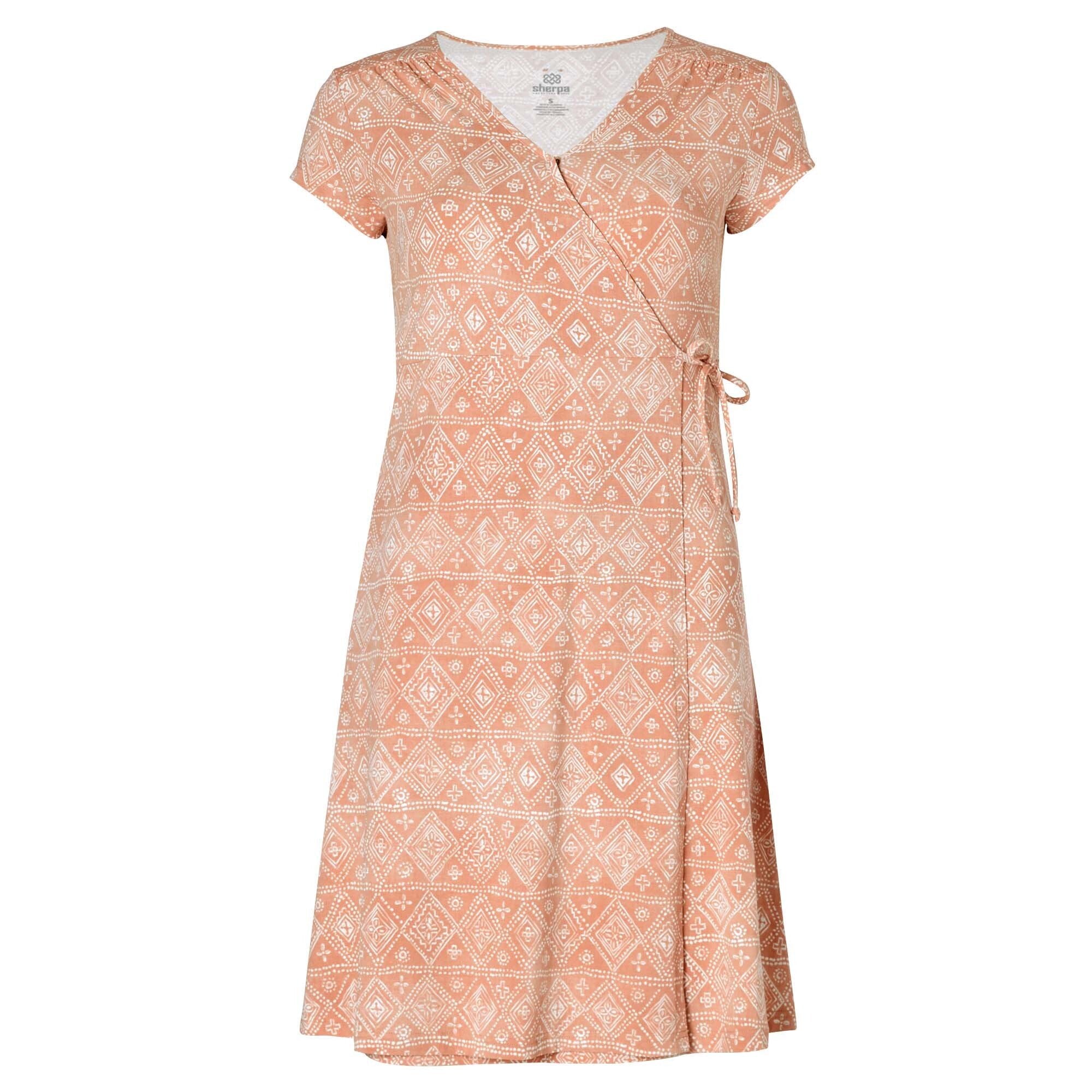 Padma Wrap Dress - Desert Sand Geo