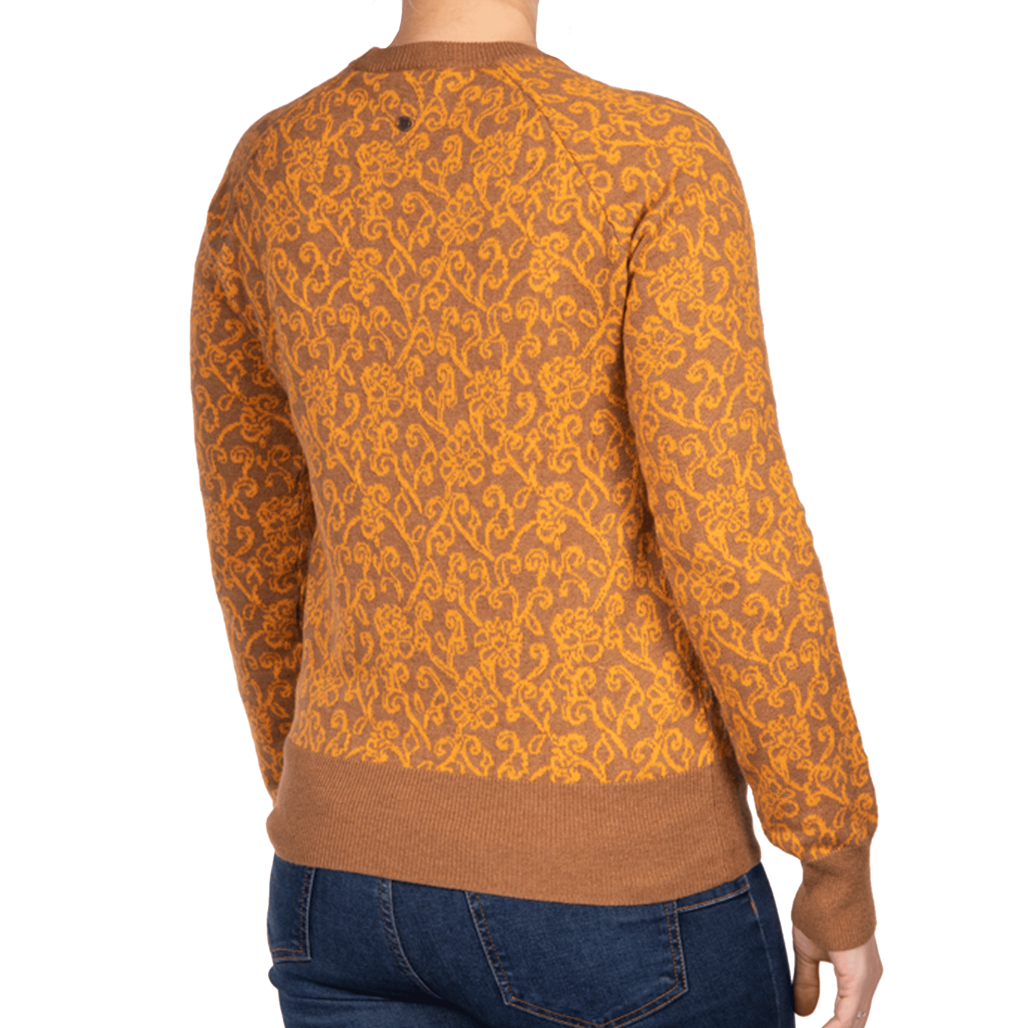 Gyantse Jacquard Crew - Henna Brown