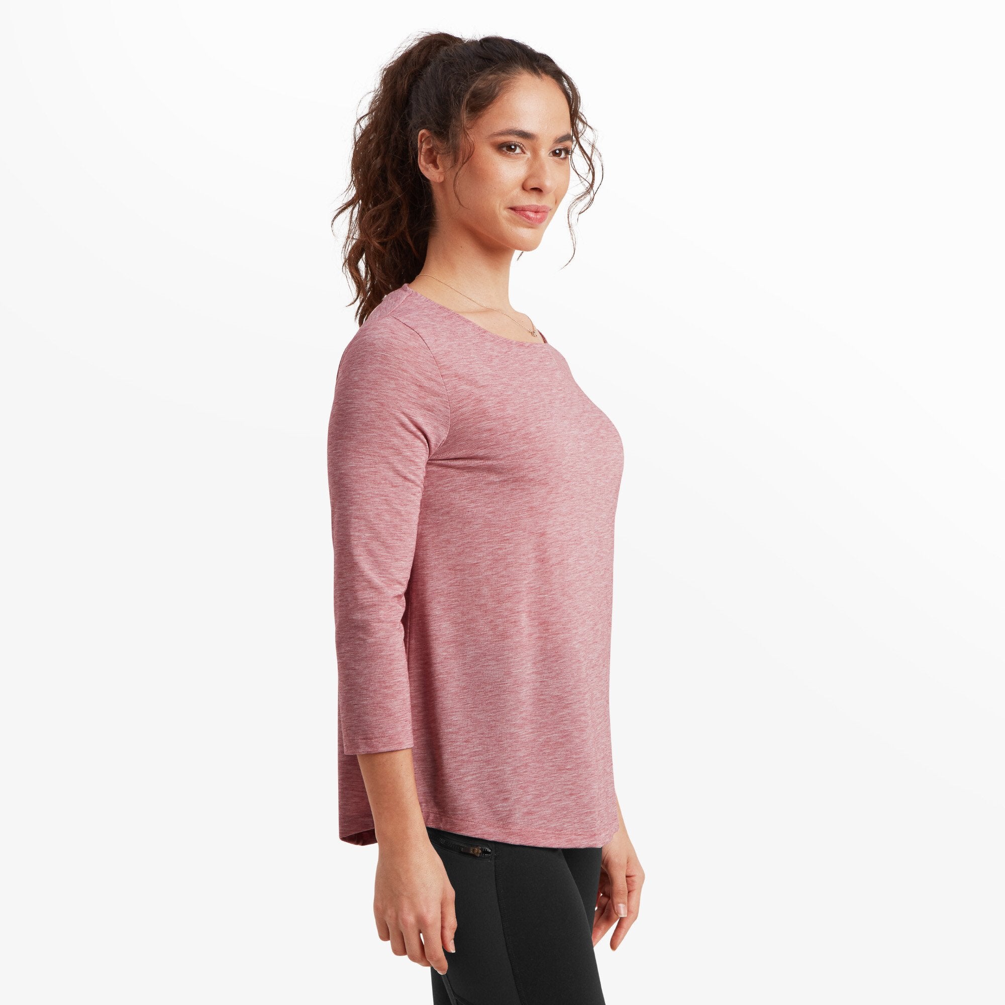 Asha 3/4 Sleeve Top - Mineral Red